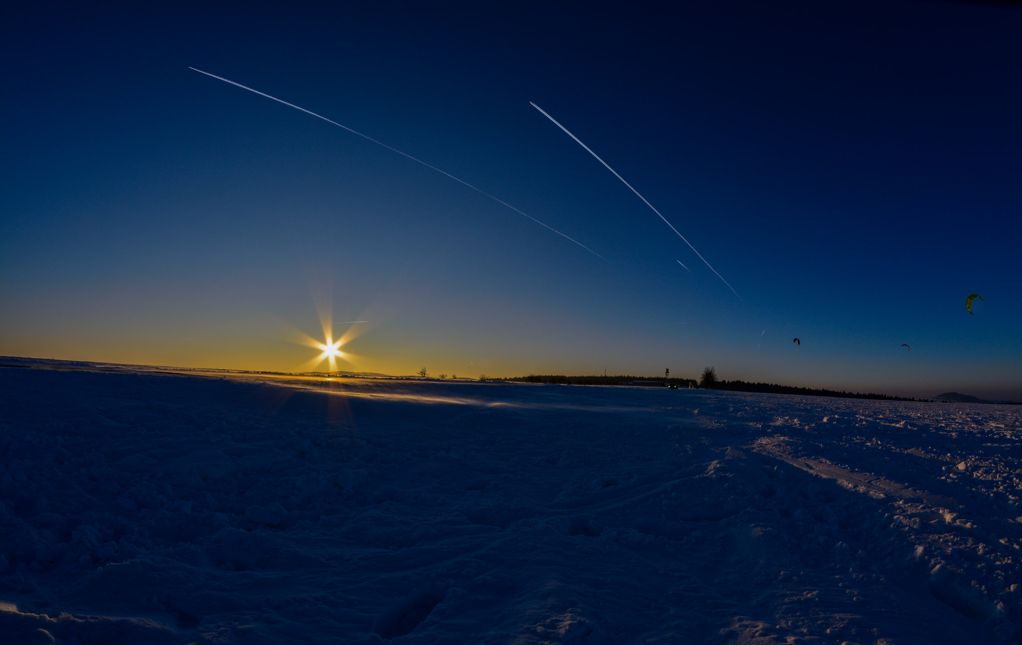 Nikon D5200 + Samyang 8mm F3.5 Aspherical IF MC Fisheye sample photo. Sunset on czech mountines photography