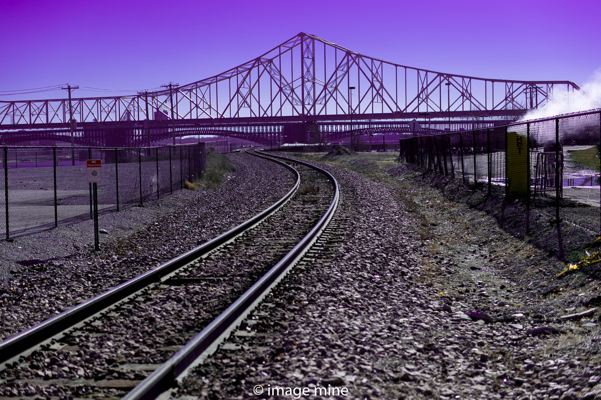 Nikon Df sample photo. Tracks & bridge photography