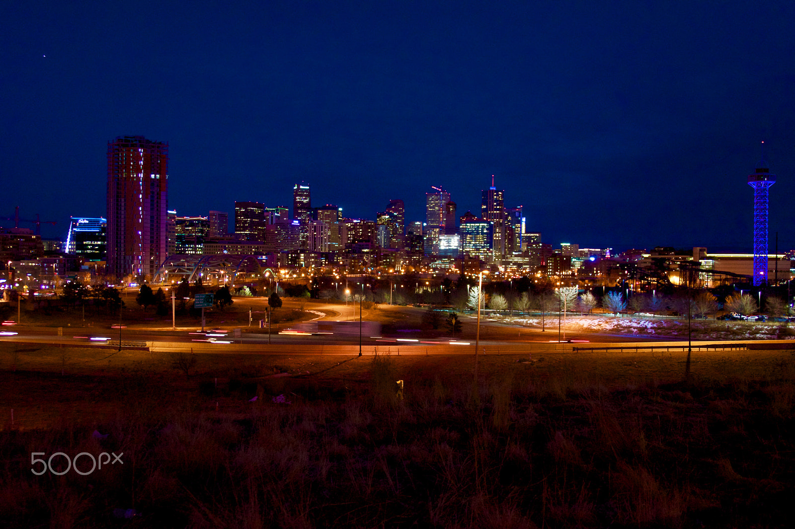 Sony E 18-200mm F3.5-6.3 OSS sample photo. Denver colorado nightscape photography
