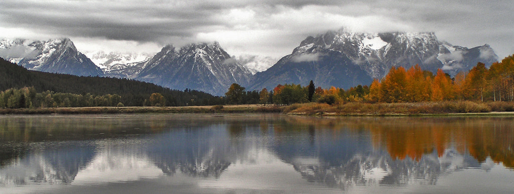 KONICA MINOLTA DiMAGE Z1 sample photo. Cloudy day at oxbow bend photography