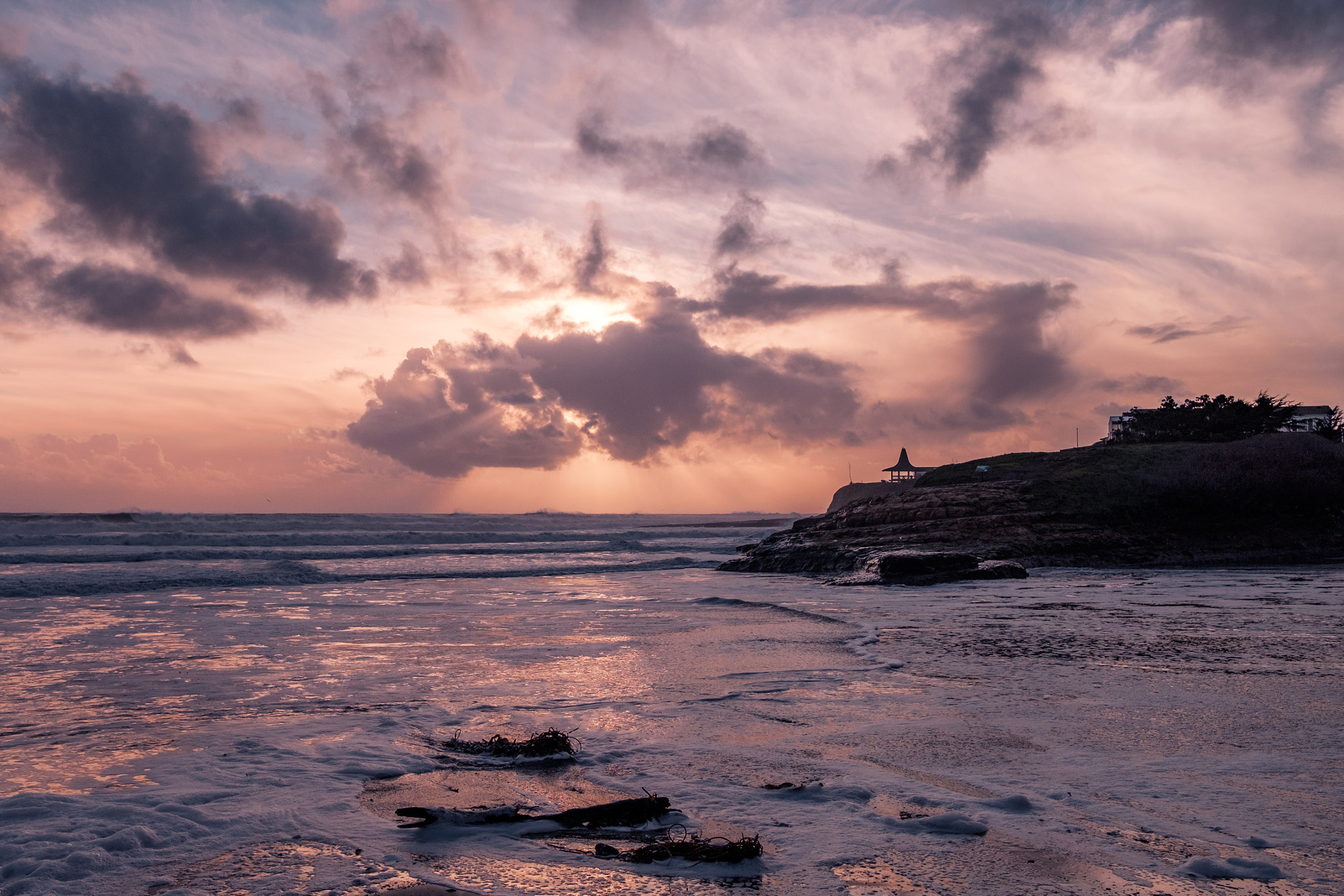 Fujifilm X-T10 + Fujifilm XF 23mm F2 R WR sample photo. Sunset. natural bridges beach, santa cruz, ca photography