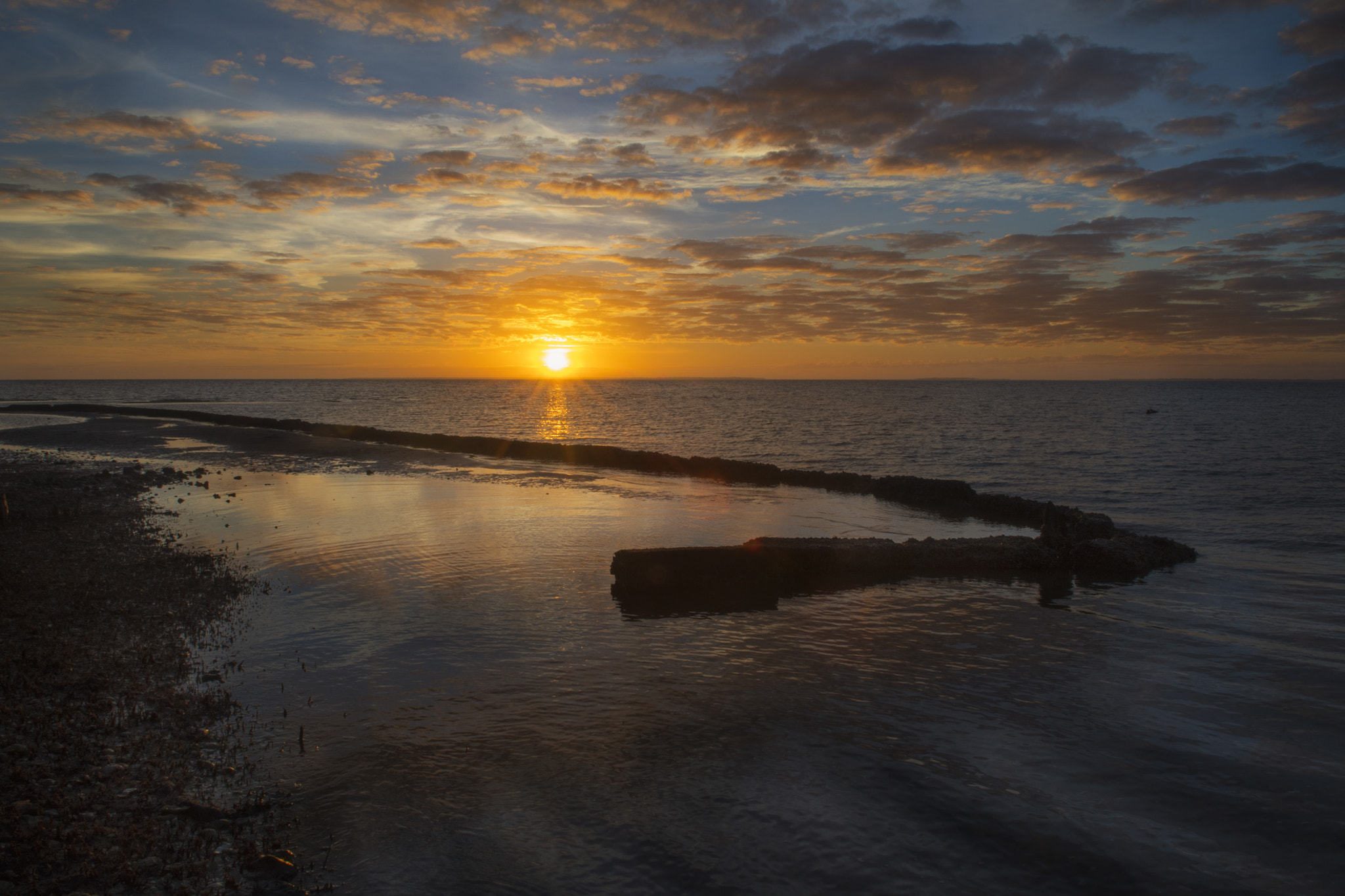 Nikon D500 sample photo. January's sun over apalachicola bay photography