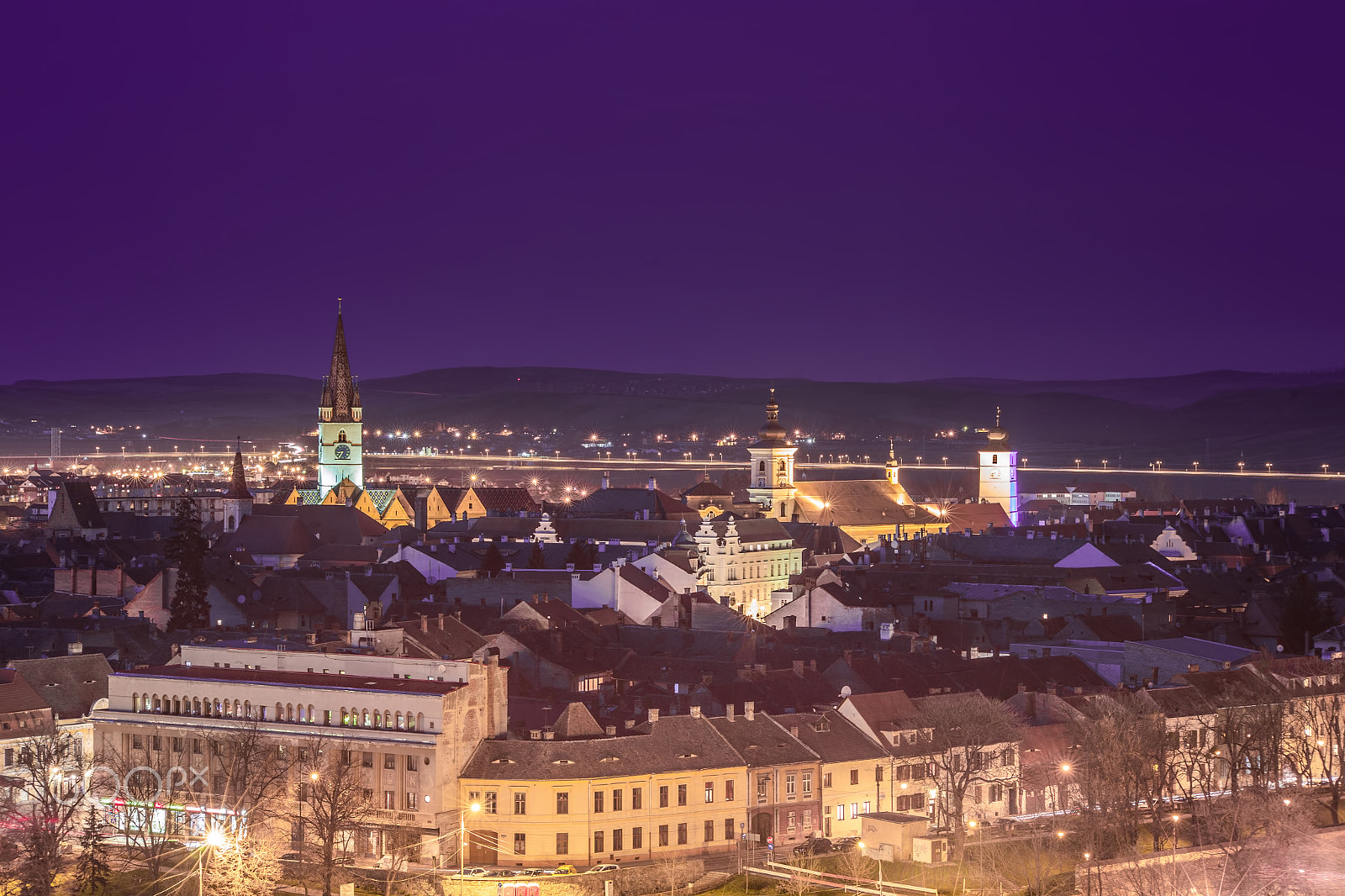 Sigma 70-300mm F4-5.6 APO DG Macro sample photo. Sibiu panorama photography