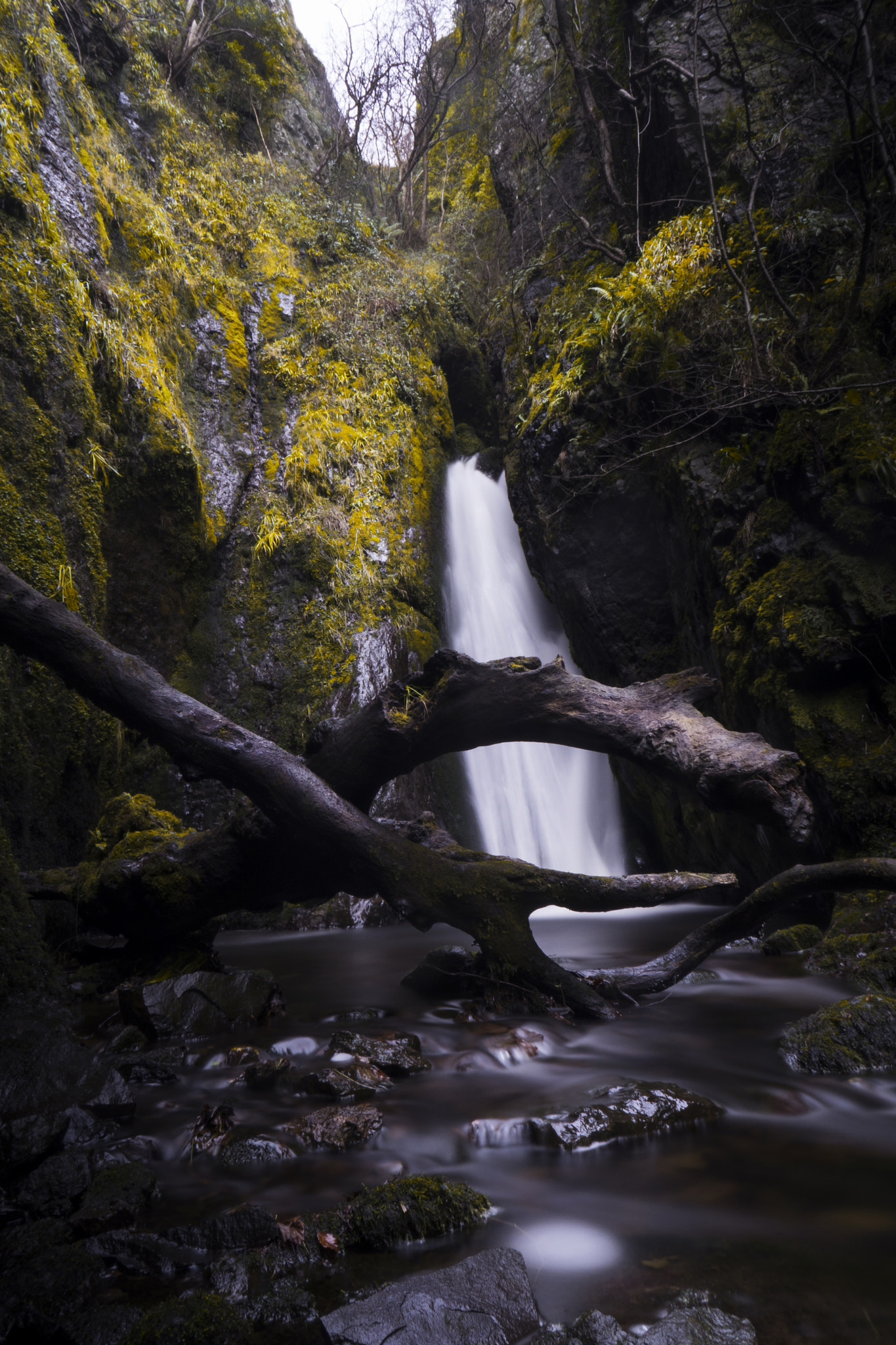 Sony a7 + Sony E 16mm F2.8 sample photo. Alva glen waterfall photography