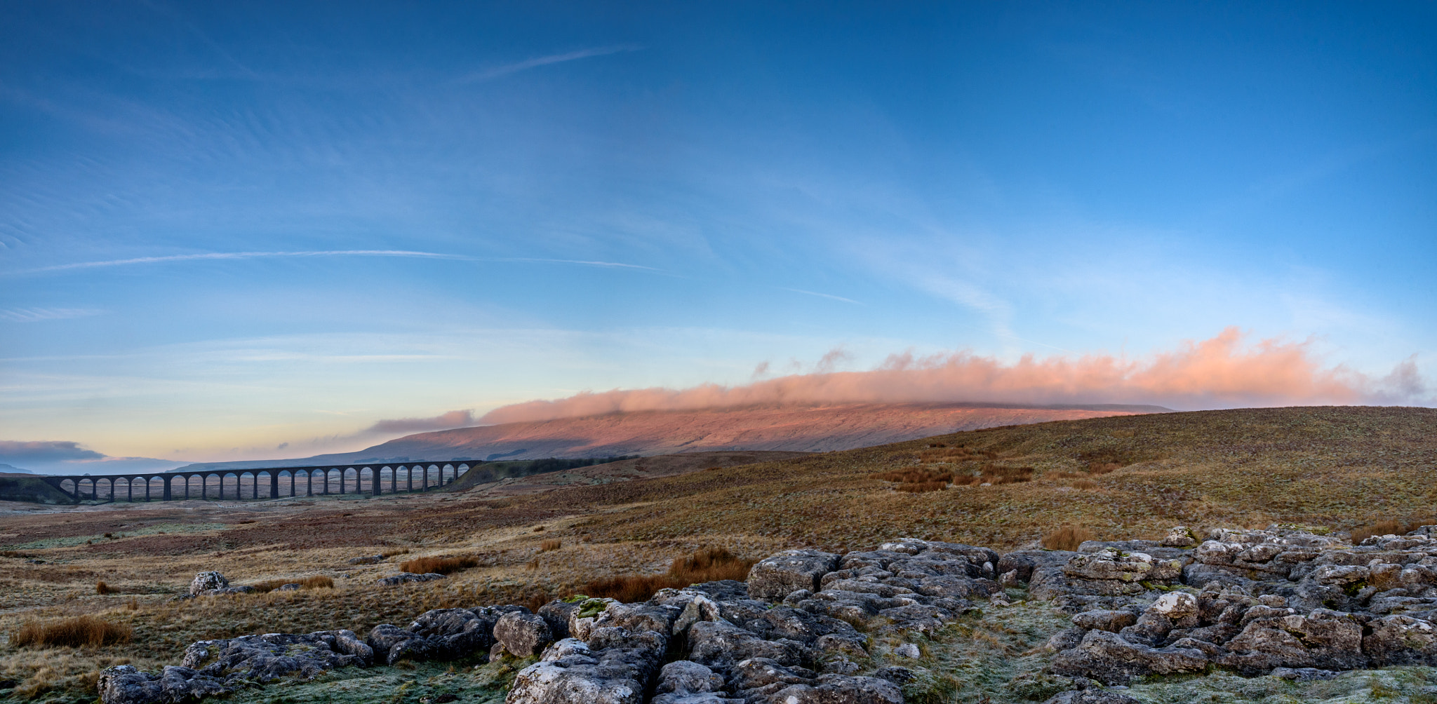 Nikon D750 + AF-S Zoom-Nikkor 24-85mm f/3.5-4.5G IF-ED sample photo. Ribblehead viaduct at sunrise photography