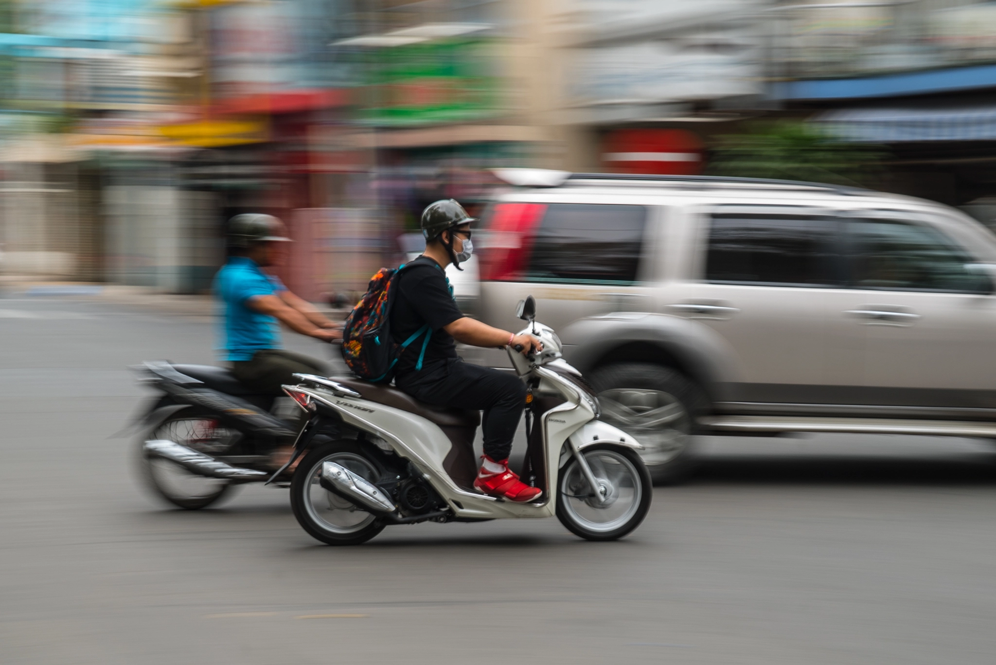 Sony E 18-200mm F3.5-6.3 OSS sample photo. Motorbiker photography