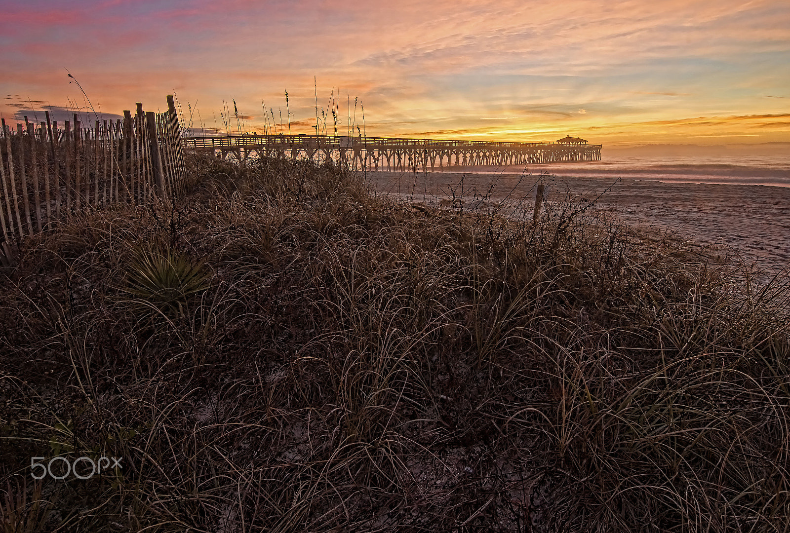 Nikon D500 sample photo. Sunrise at the pier photography