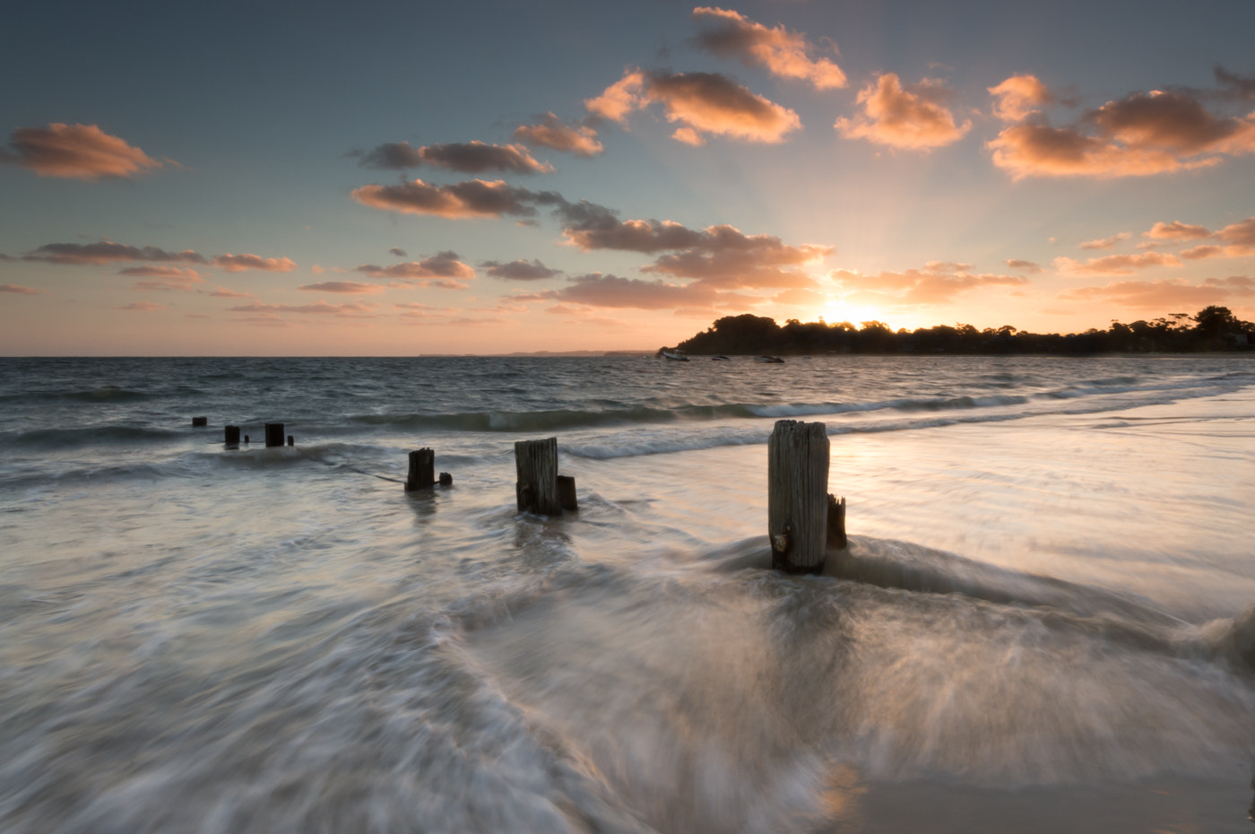 Pentax K-r sample photo. Balnarring beach groyne photography