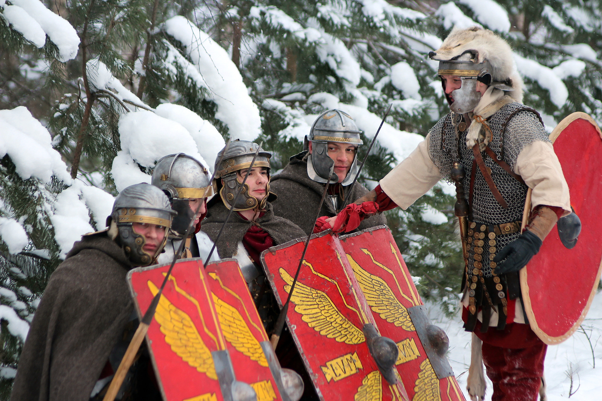 Canon EF 35-80mm f/4-5.6 sample photo. Roman legionnaires under snow photography