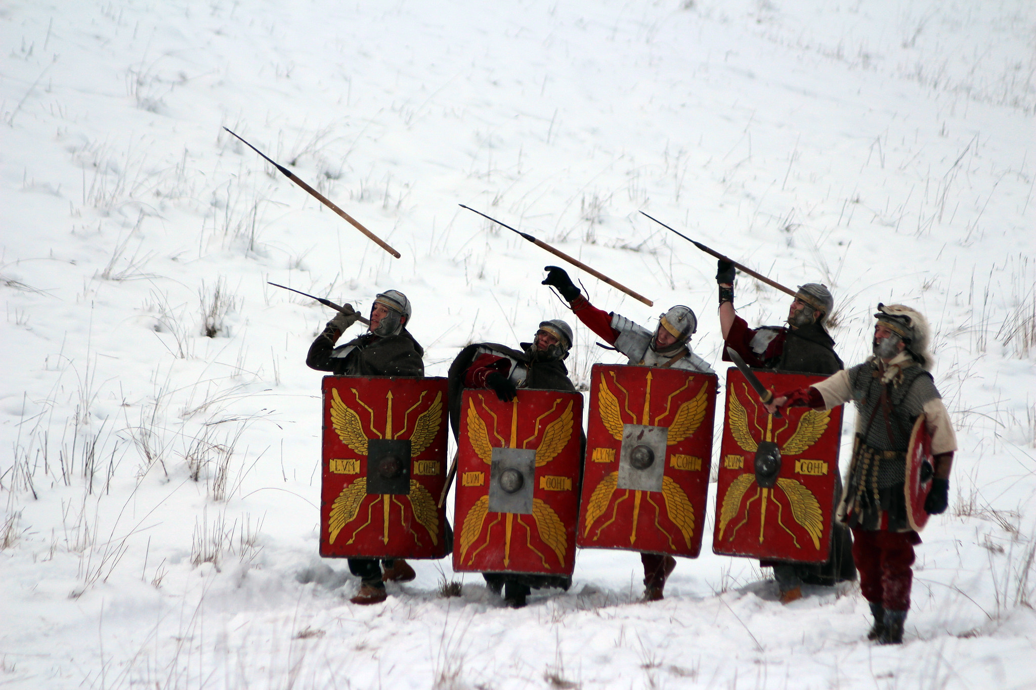 Canon EF 35-80mm f/4-5.6 sample photo. Roman legionnaires under snow photography