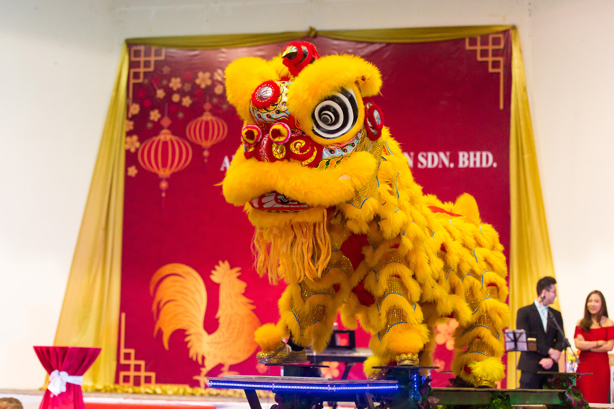Sony Alpha DSLR-A850 + Tamron SP AF 70-200mm F2.8 Di LD (IF) MACRO sample photo. Chinese new year lion dance photography