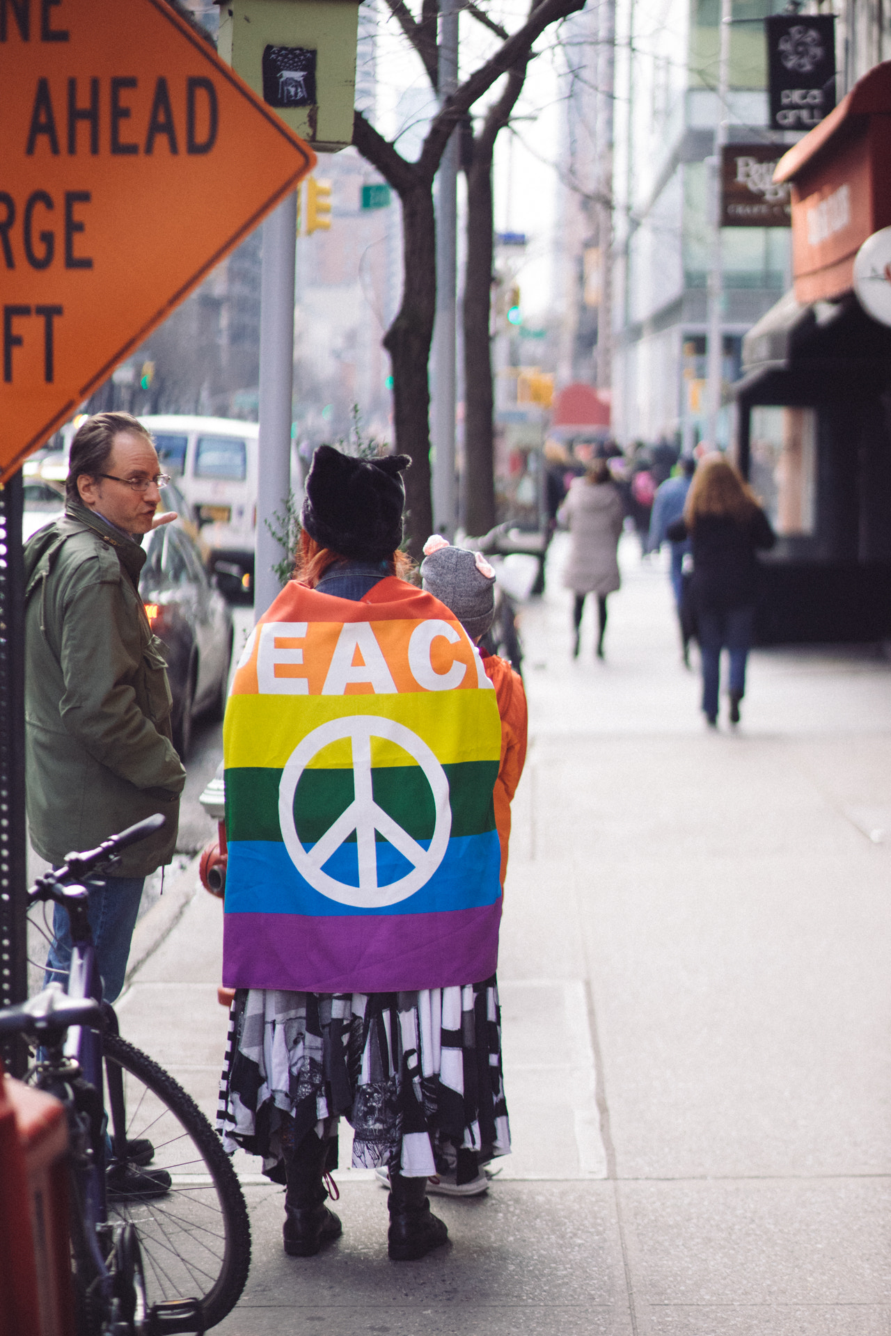 Sony a7 II + Canon EF 85mm F1.8 USM sample photo. Women's march nyc photography