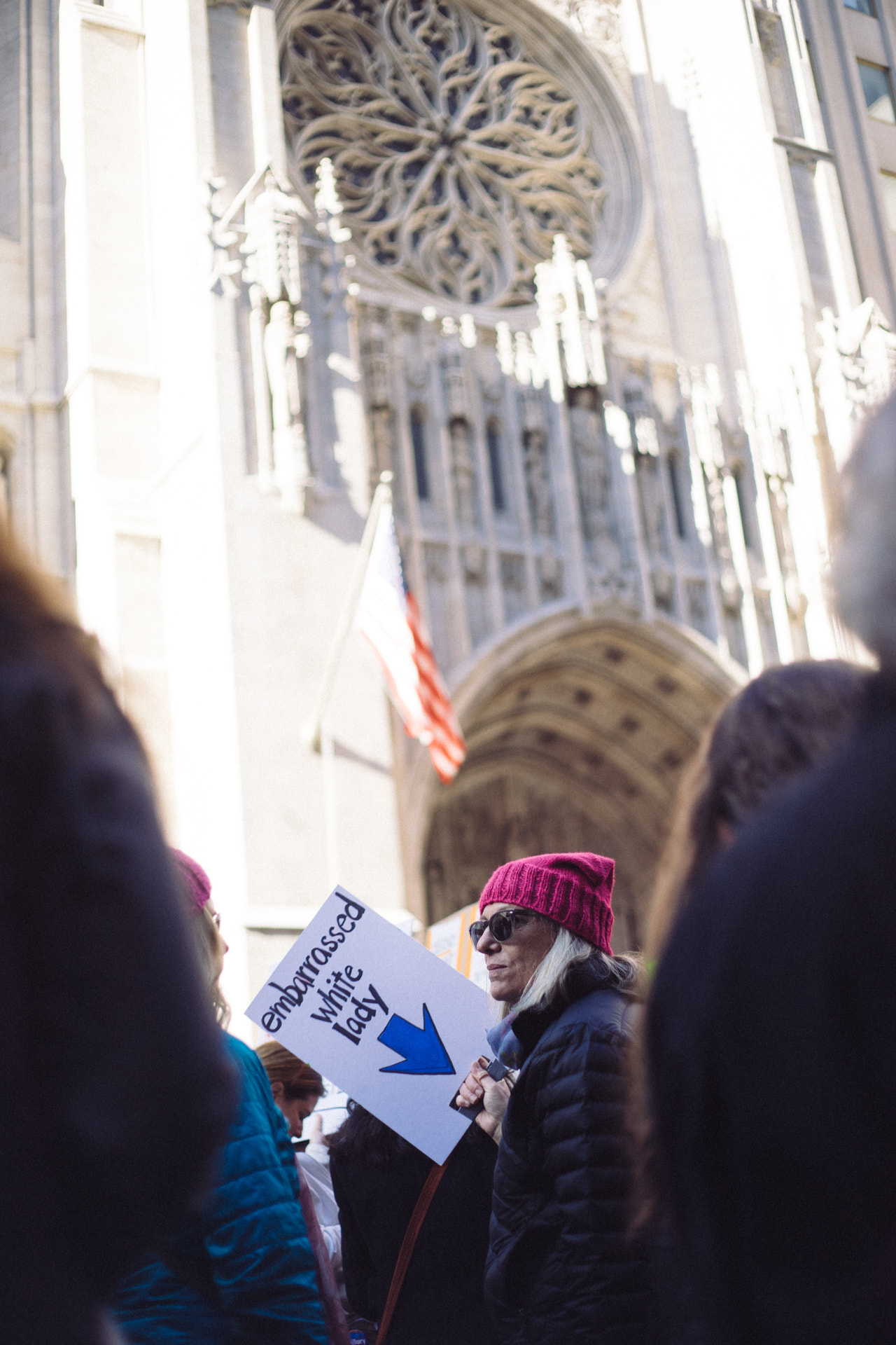 Sony a7 II + Canon EF 50mm F1.8 II sample photo. Women's march nyc photography
