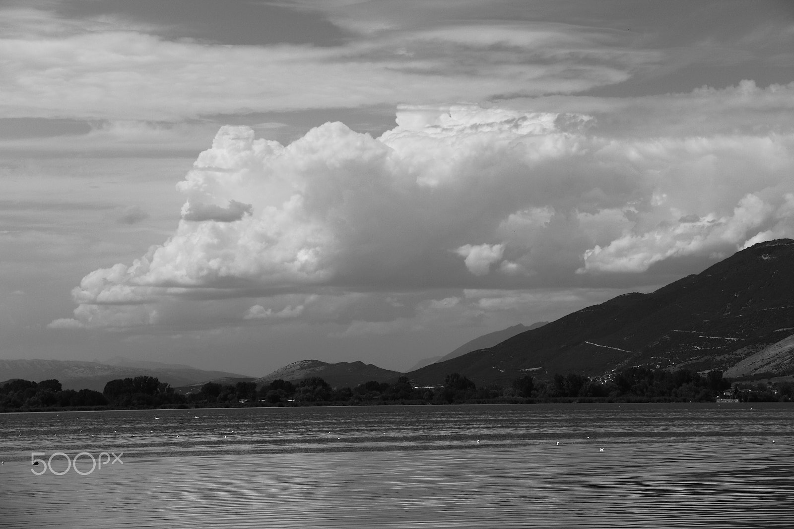 Canon EF 24-85mm F3.5-4.5 USM sample photo. Clouds over the lake photography