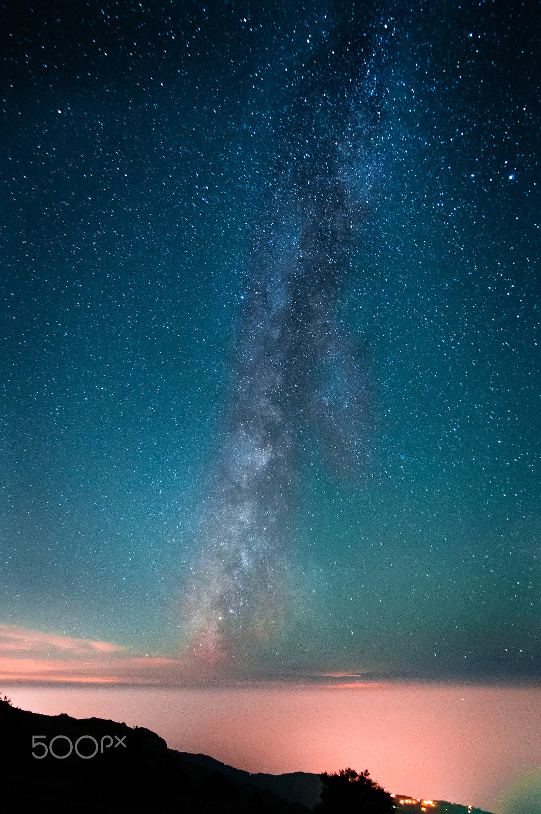 Nikon D5000 sample photo. Night sky over the sea photography