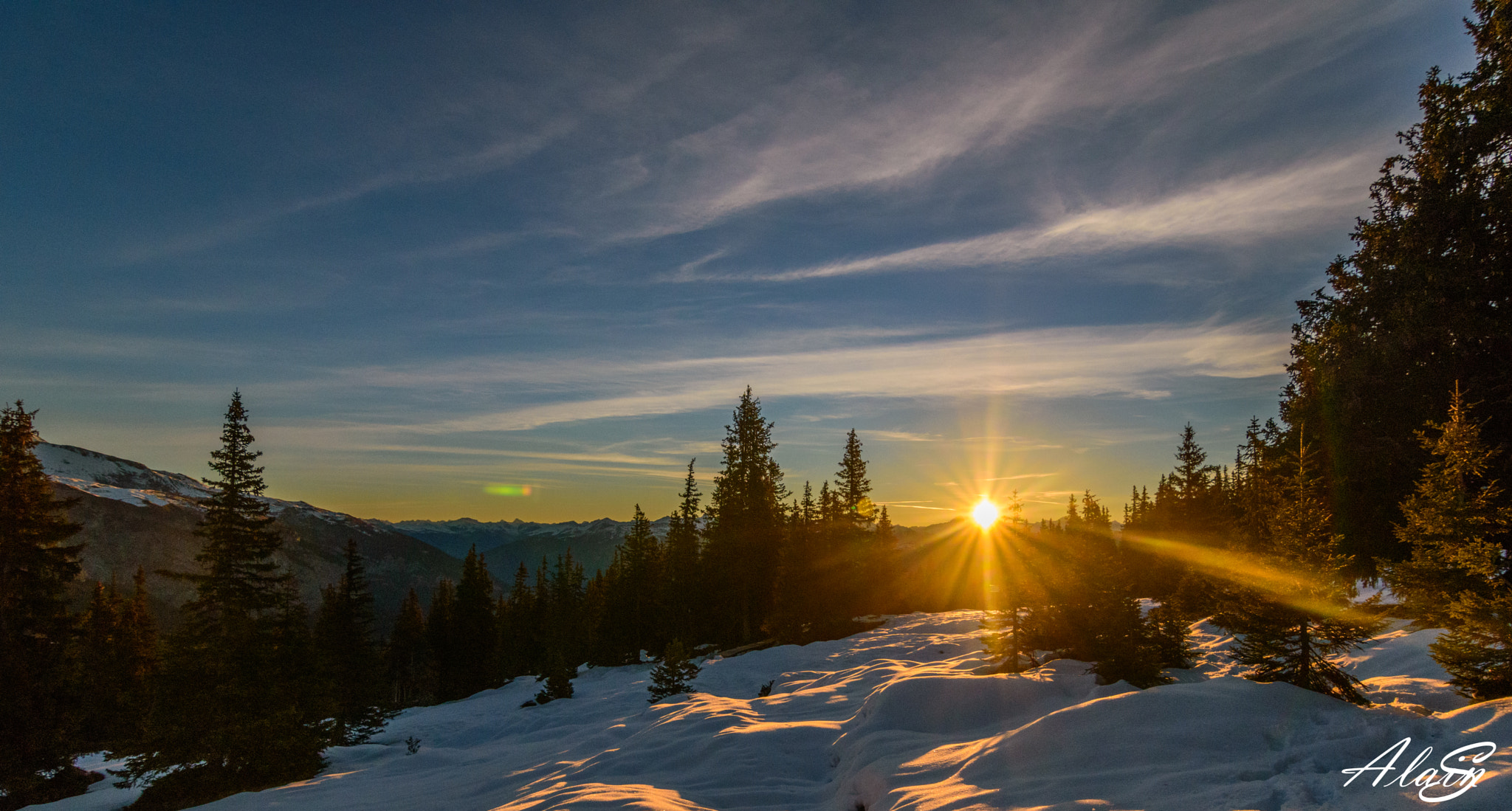 Nikon D5500 sample photo. Sunrise in laax photography