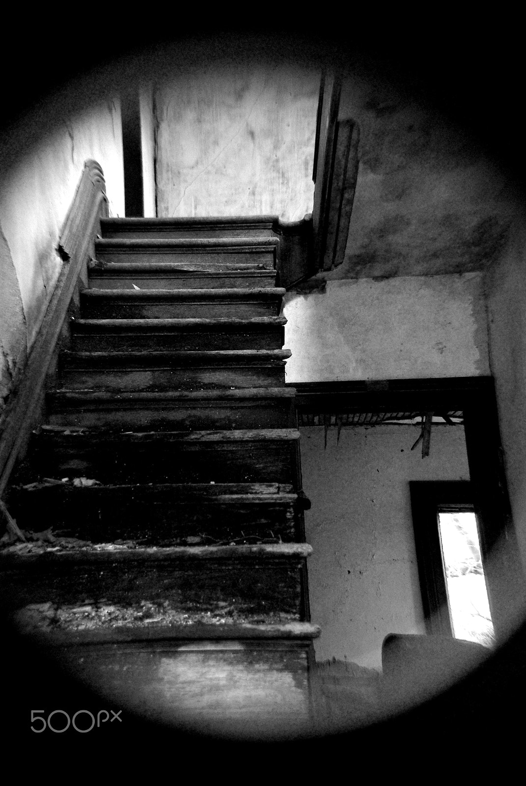 Pentax K-m (K2000) sample photo. Lonley stairs photography