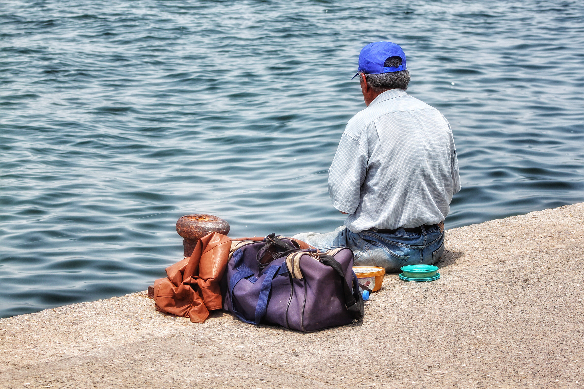 Canon EF 75-300mm f/4-5.6 USM sample photo. Fisherman photography