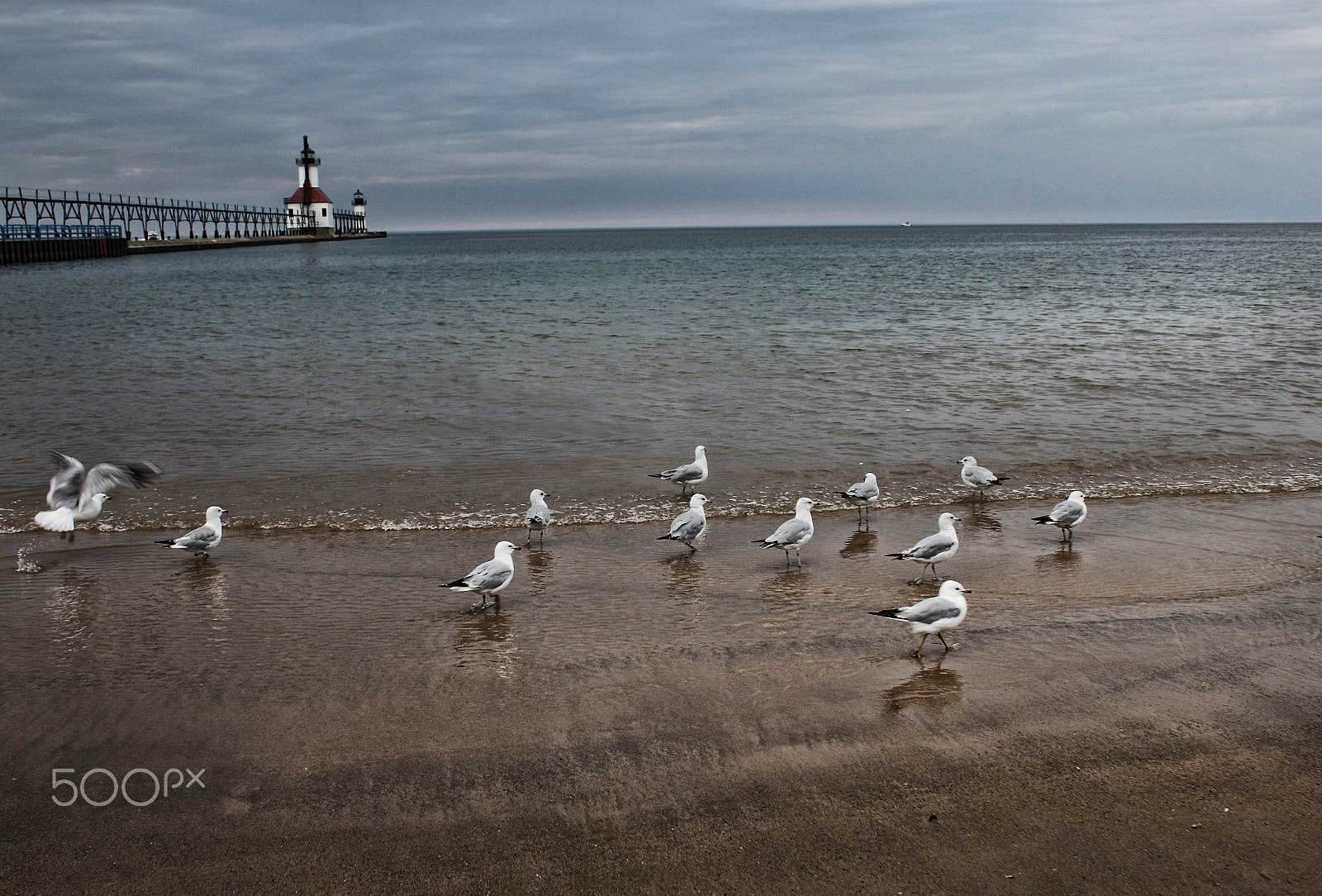 Canon EF-S 18-55mm F3.5-5.6 IS sample photo. Lake michigan hdr photography