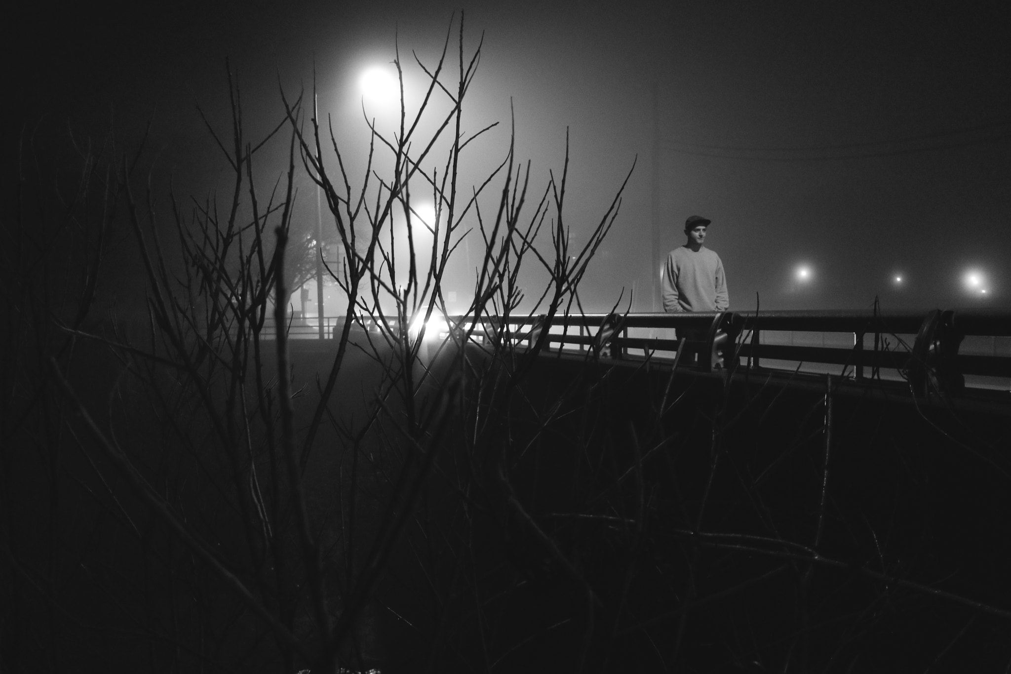 Canon EF-S 24mm F2.8 STM sample photo. Night bridge. photography