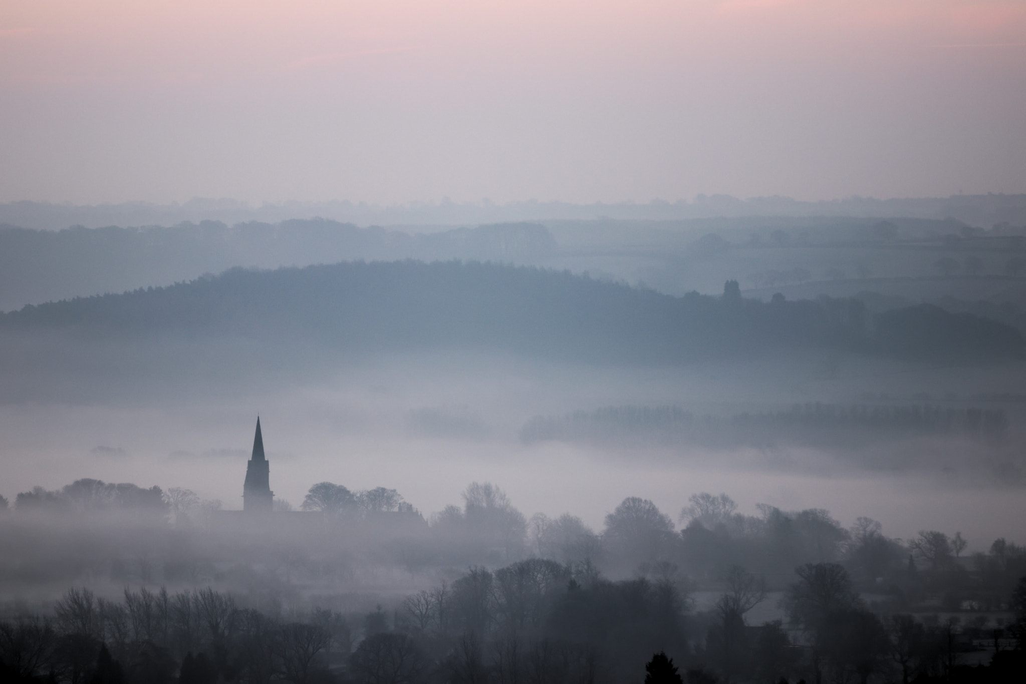 Canon EF 70-200mm F2.8L IS II USM sample photo. Church in the mist photography
