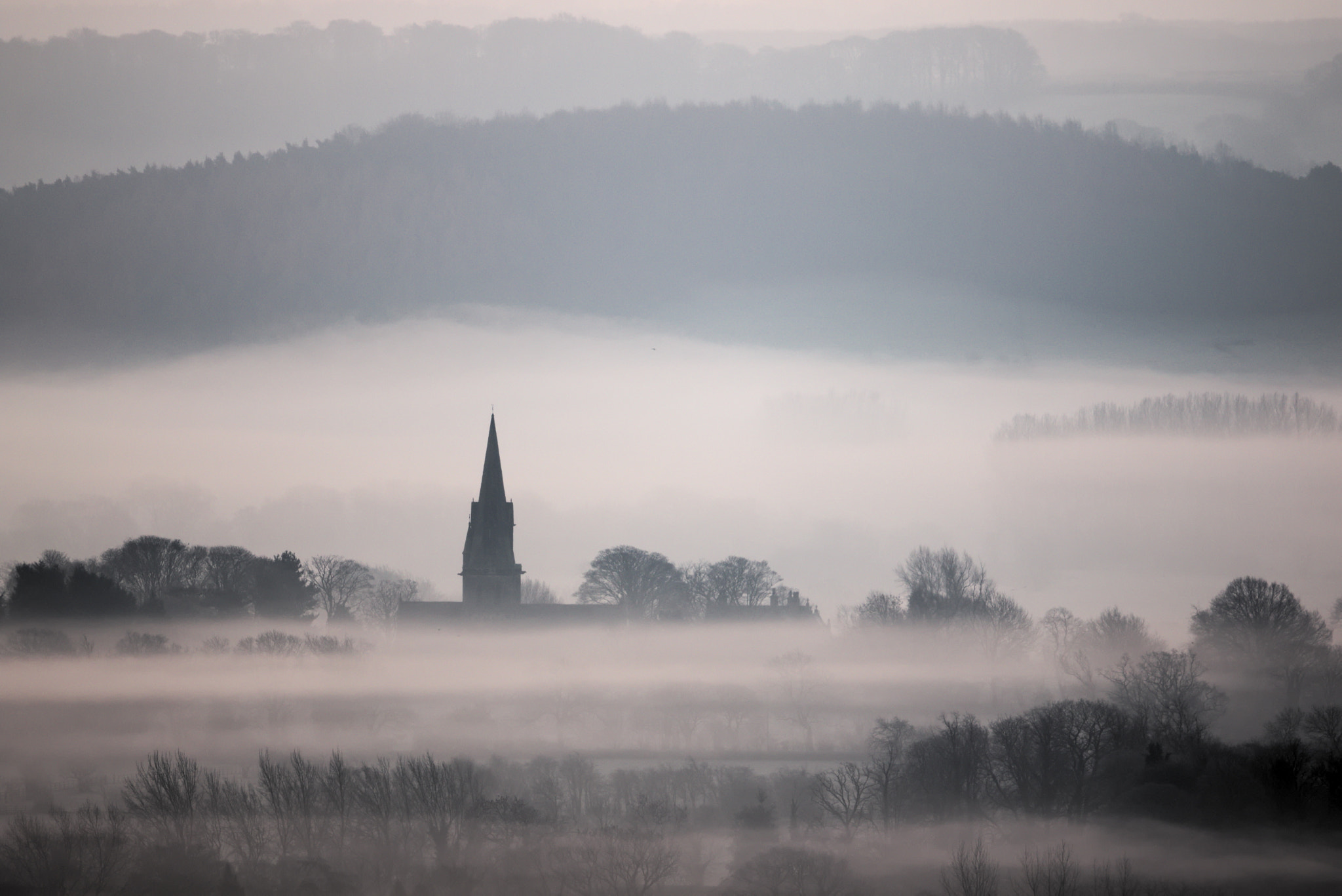 Canon EF 300mm F2.8L IS USM sample photo. Church in the mist ii photography