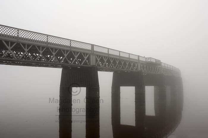 Nikon AF-S Nikkor 28-70mm F2.8 ED-IF sample photo. Moody gothic misty view - tay rail bridge - dundee west end - du photography