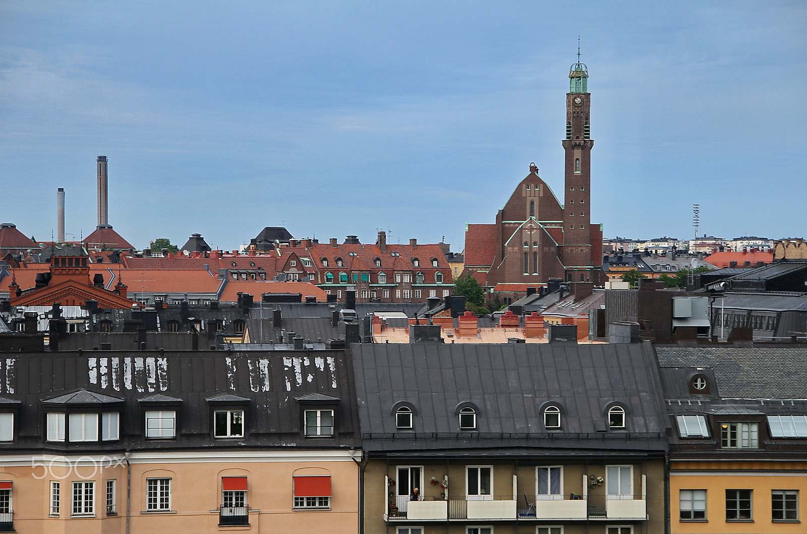 Sigma 18-125mm F3.8-5.6 DC OS HSM sample photo. Stockholm roofs photography