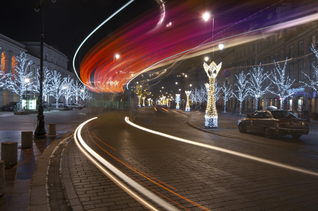Nikon AF-S Nikkor 16-35mm F4G ED VR sample photo. Warsaw by night photography