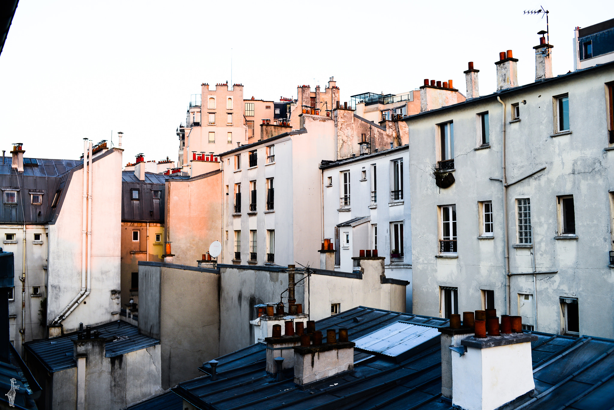 Nikon D600 + AF Nikkor 50mm f/1.8 sample photo. Early morning on french roof tops photography