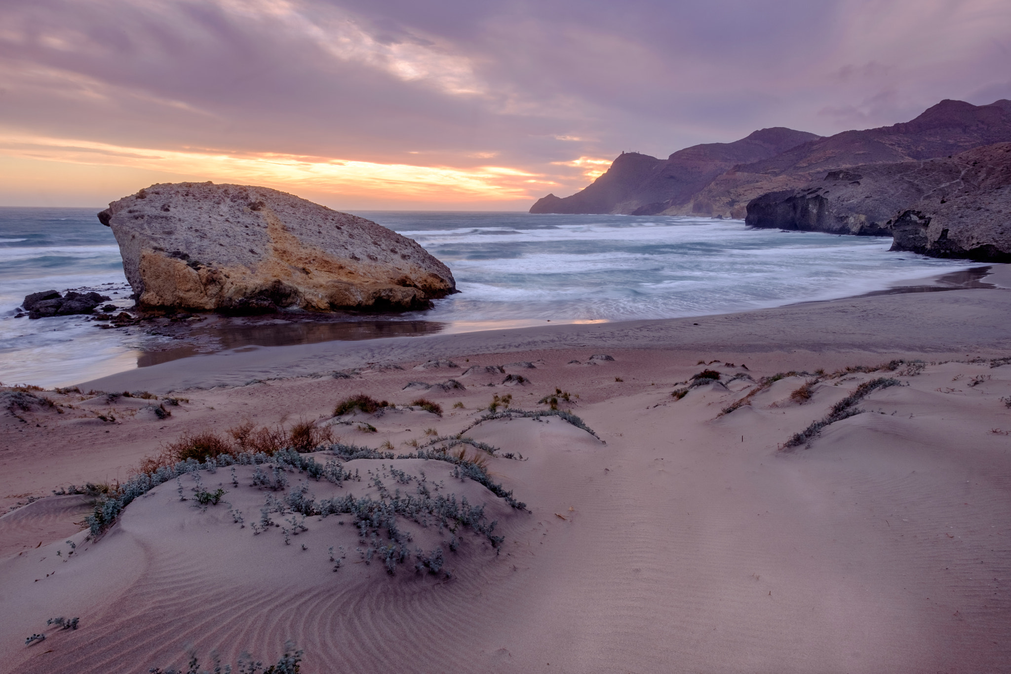 Fujifilm X-E2 + Fujifilm XF 14mm F2.8 R sample photo. Sunset al monsul cove photography