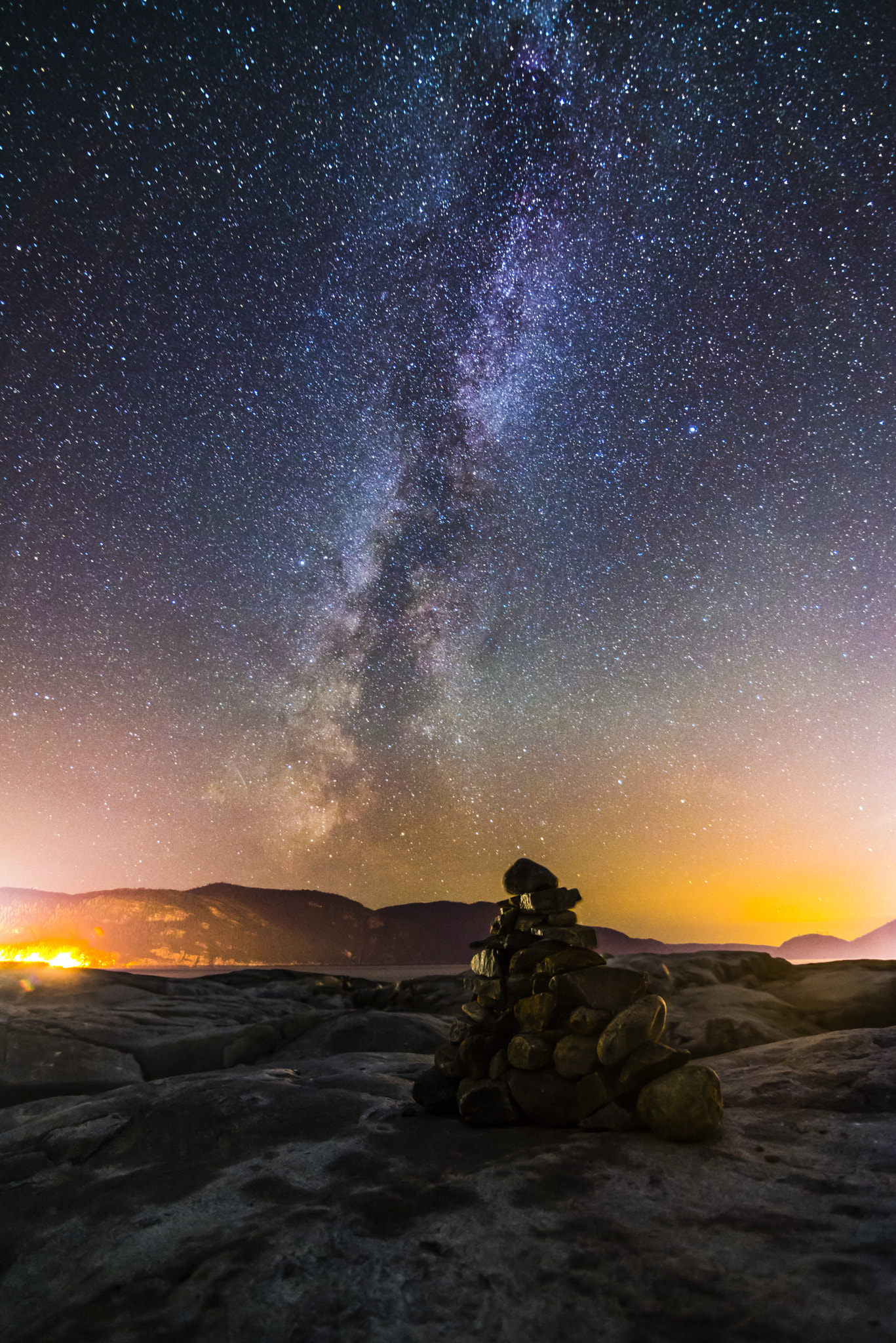 Tokina AT-X 16-28mm F2.8 Pro FX sample photo. Milky way over tadoussac photography