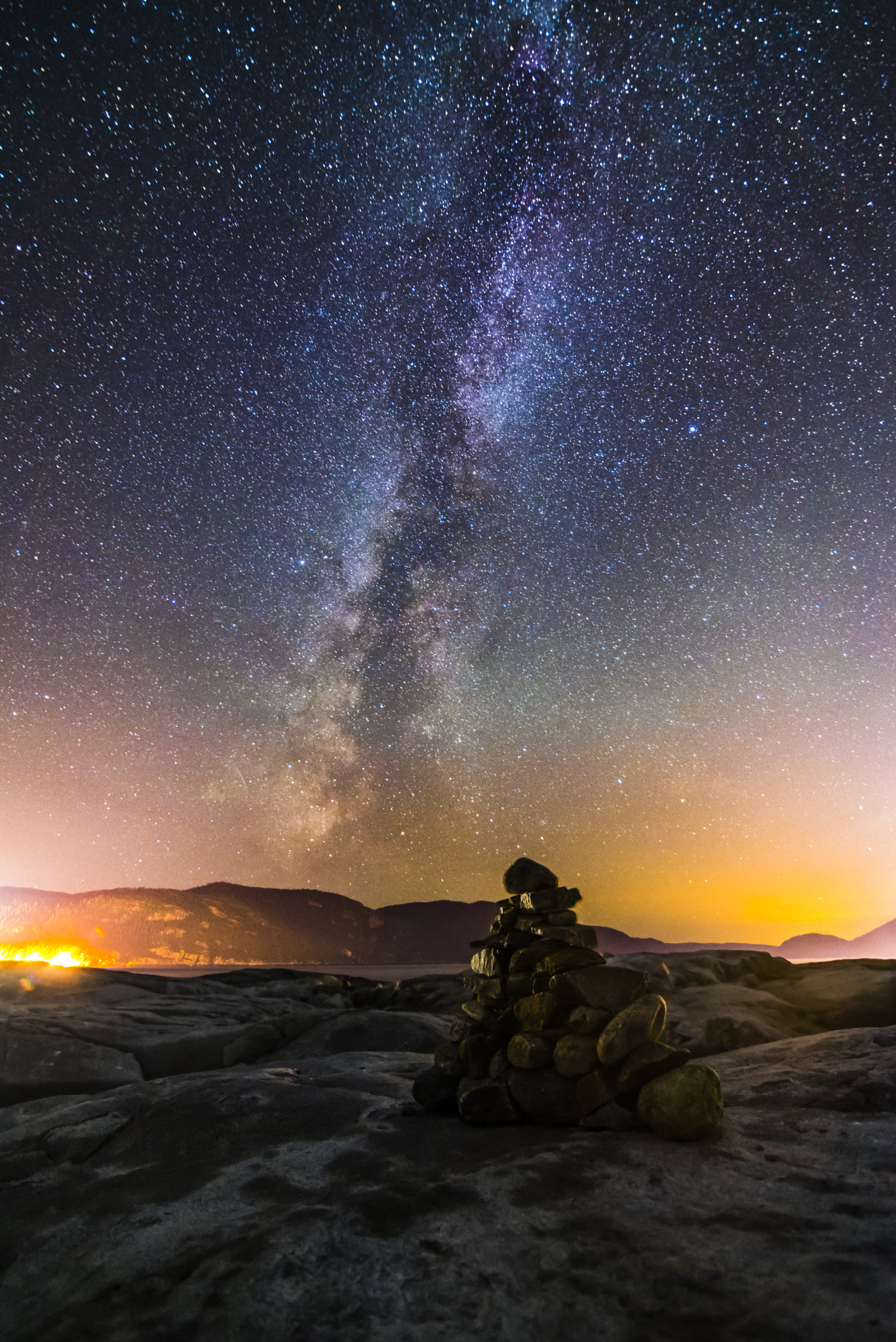 Nikon D750 + Tokina AT-X 16-28mm F2.8 Pro FX sample photo. Milky way over tadoussac photography