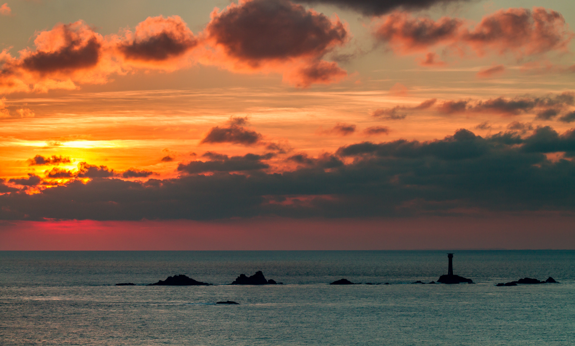Canon EOS 7D sample photo. Sunset over longships photography