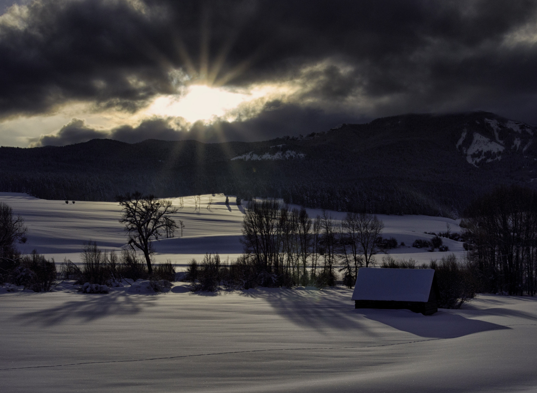 Nikon D3200 sample photo. Colorado winter sunset photography