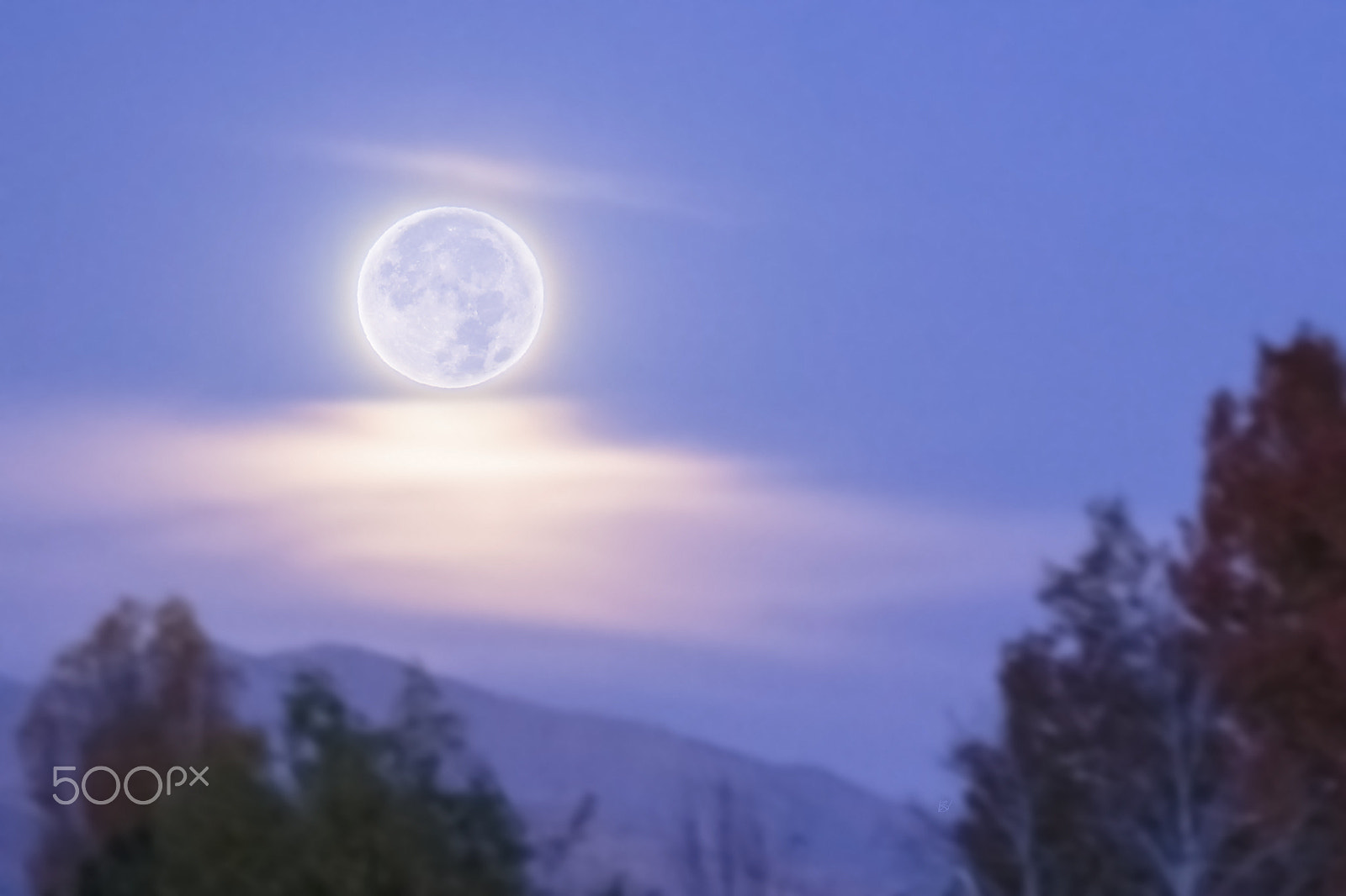 Canon EOS 100D (EOS Rebel SL1 / EOS Kiss X7) sample photo. Early morning supermoon photography