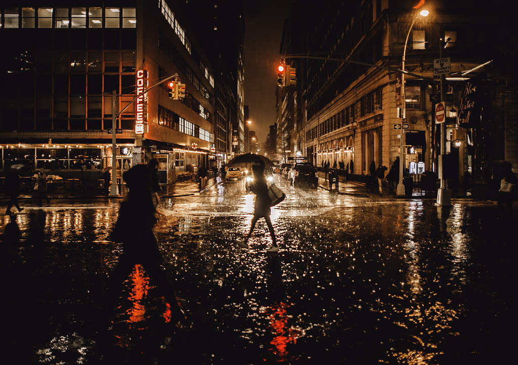 union square cafe rain by rafal buch on 500px.com