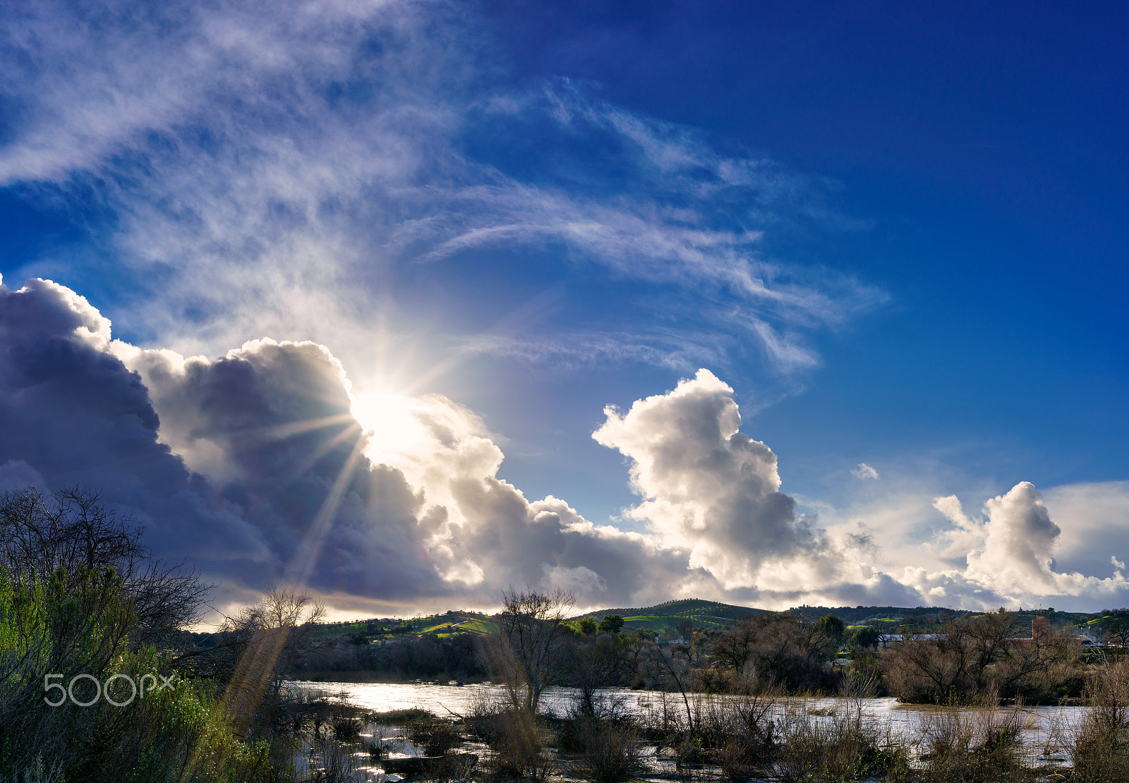 Sony a7R II + Sony Sonnar T* FE 35mm F2.8 ZA sample photo. Sun over the salinas river photography