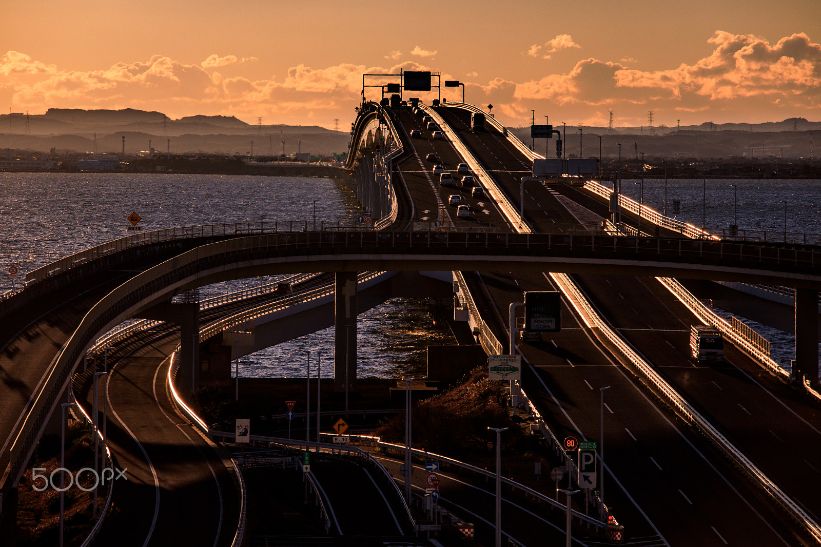Canon EF 70-200mm F4L IS USM sample photo. Sunrise bridge photography