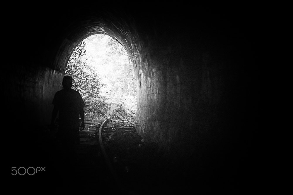 Nikon D800E + Sigma 85mm F1.4 EX DG HSM sample photo. Train tunnel to nowhere photography