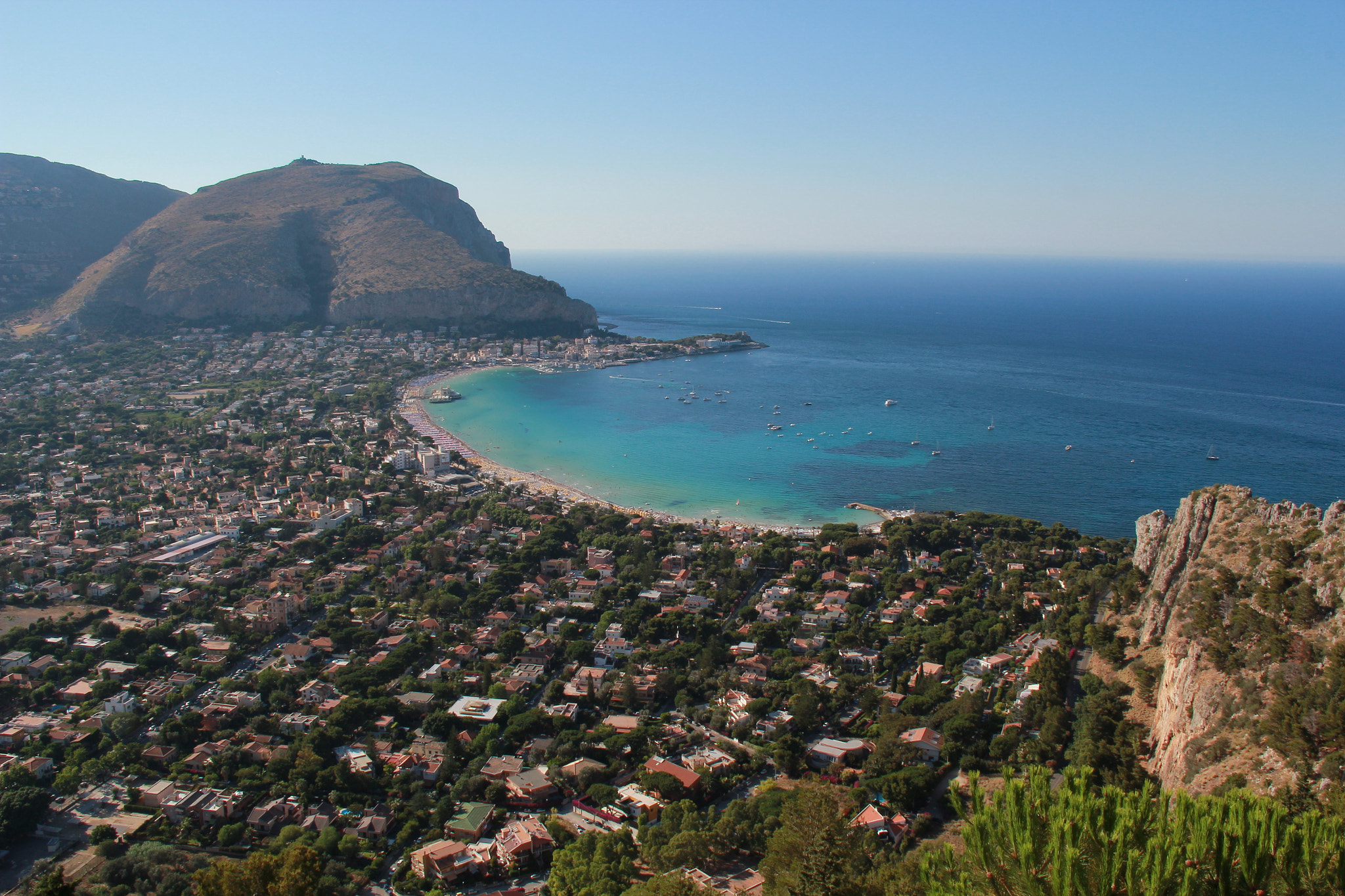 mondello vista da m.pellegrino