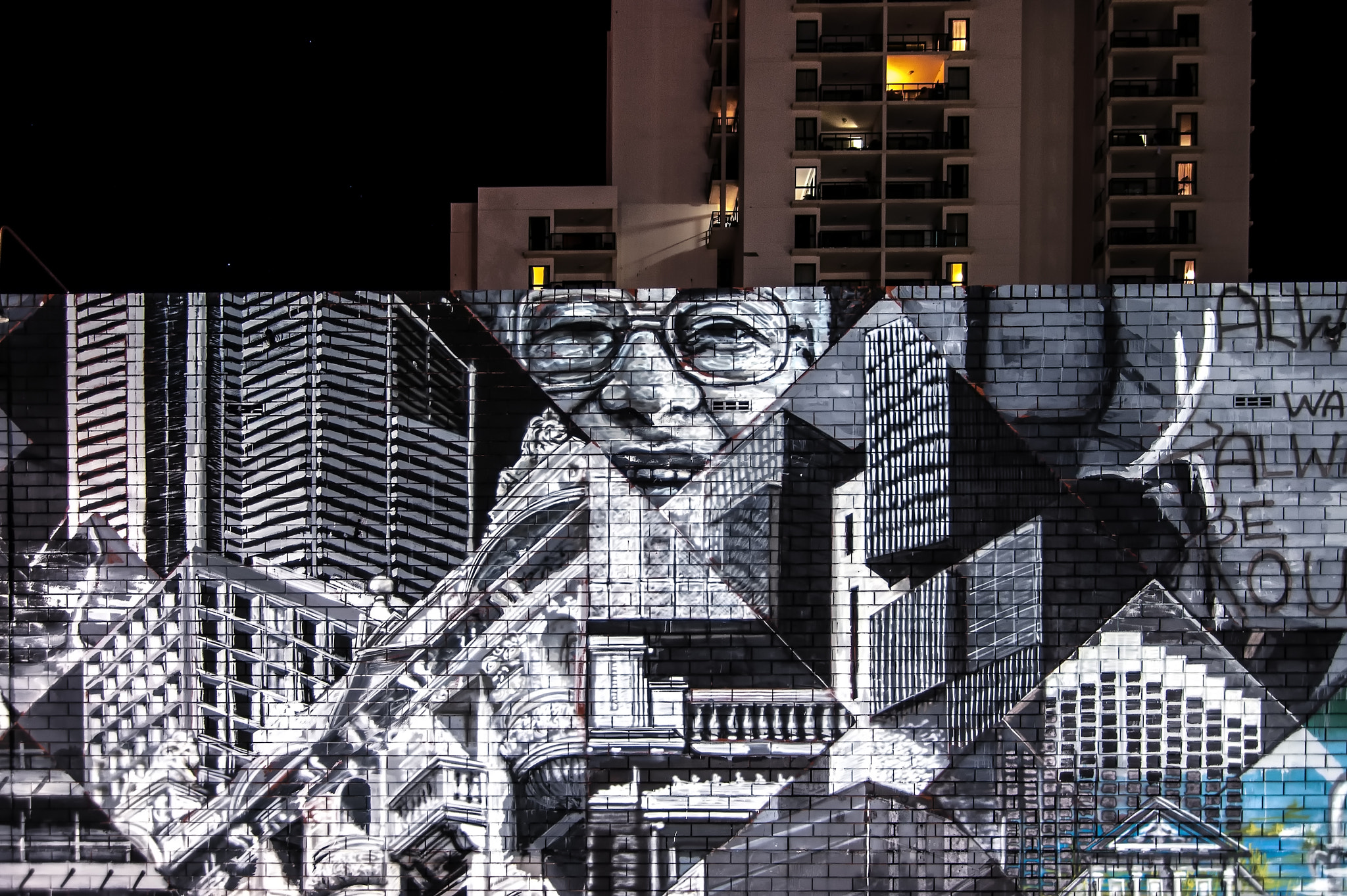 Nikon D3 sample photo. Mural and building photography