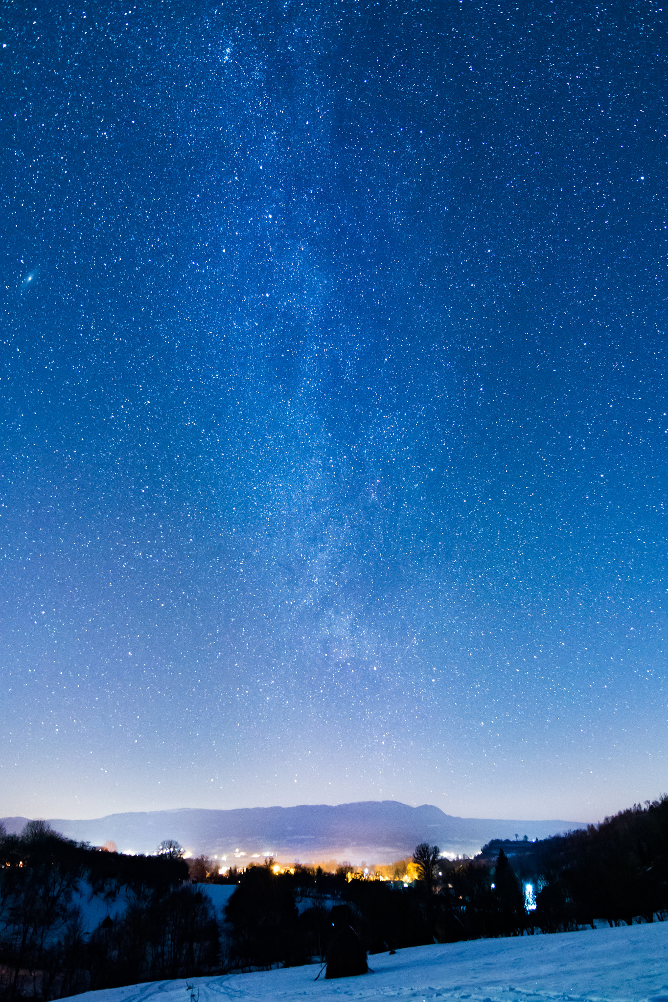 Canon EF 16-35mm F2.8L II USM sample photo. Breb village under the milky way photography