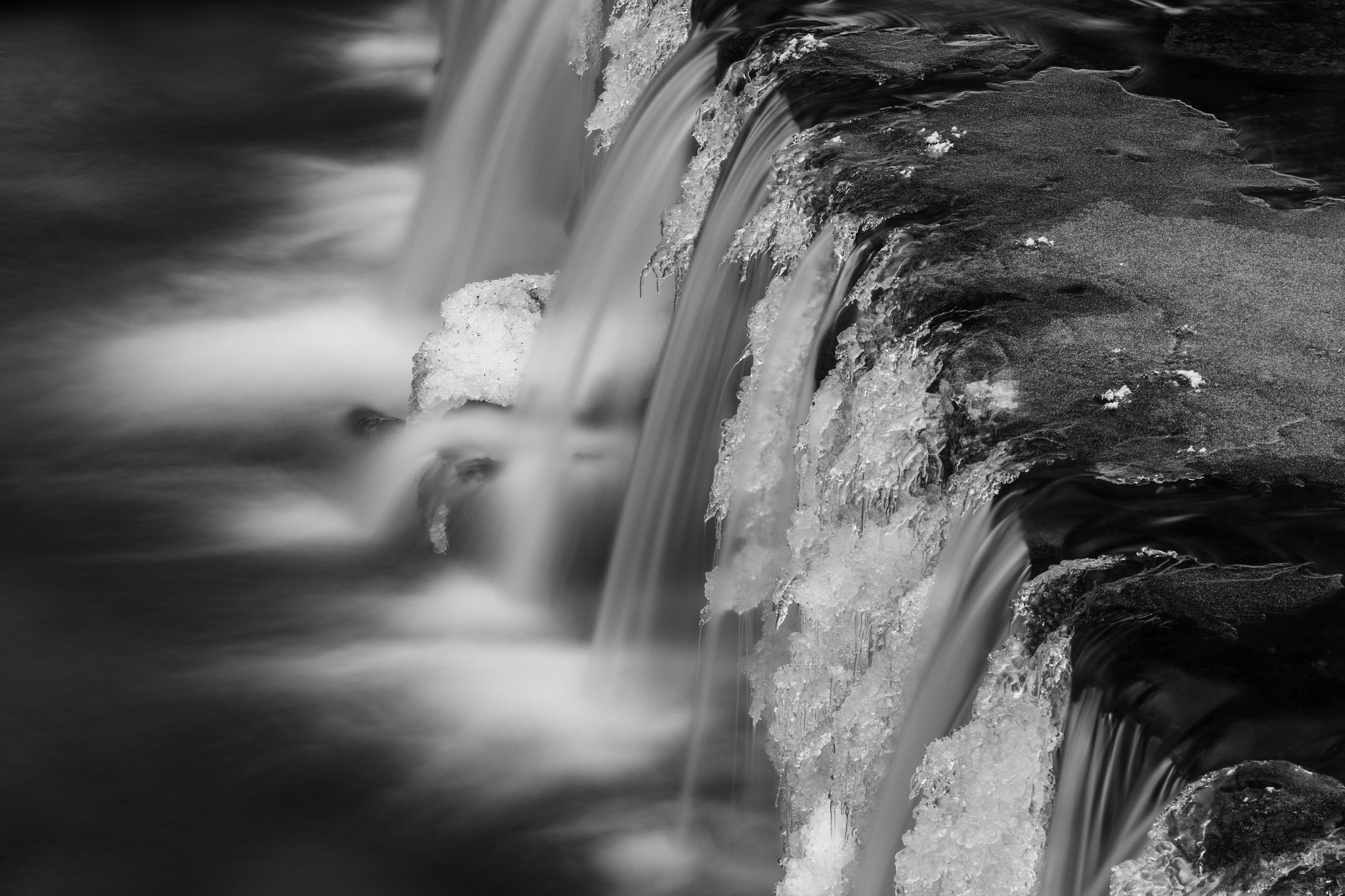 Canon EF 24-70mm F4L IS USM sample photo. Winter rapids photography