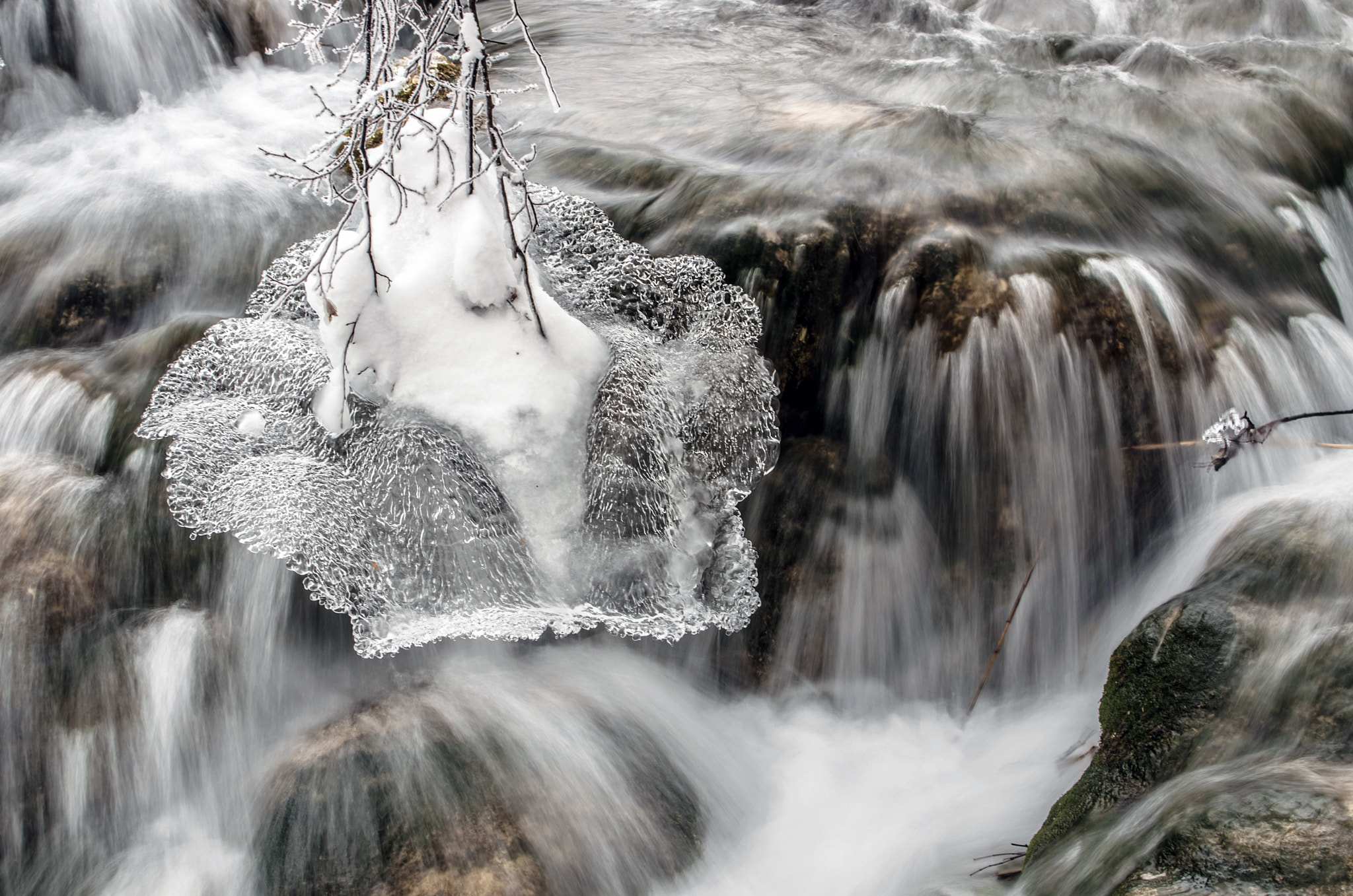 Pentax K-5 II + Pentax smc DA 18-55mm F3.5-5.6 AL WR sample photo. Ice lace photography