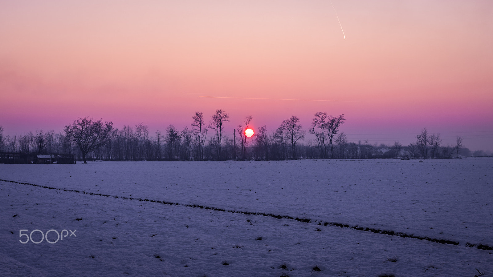 Canon EOS 40D sample photo. Winter sunset photography