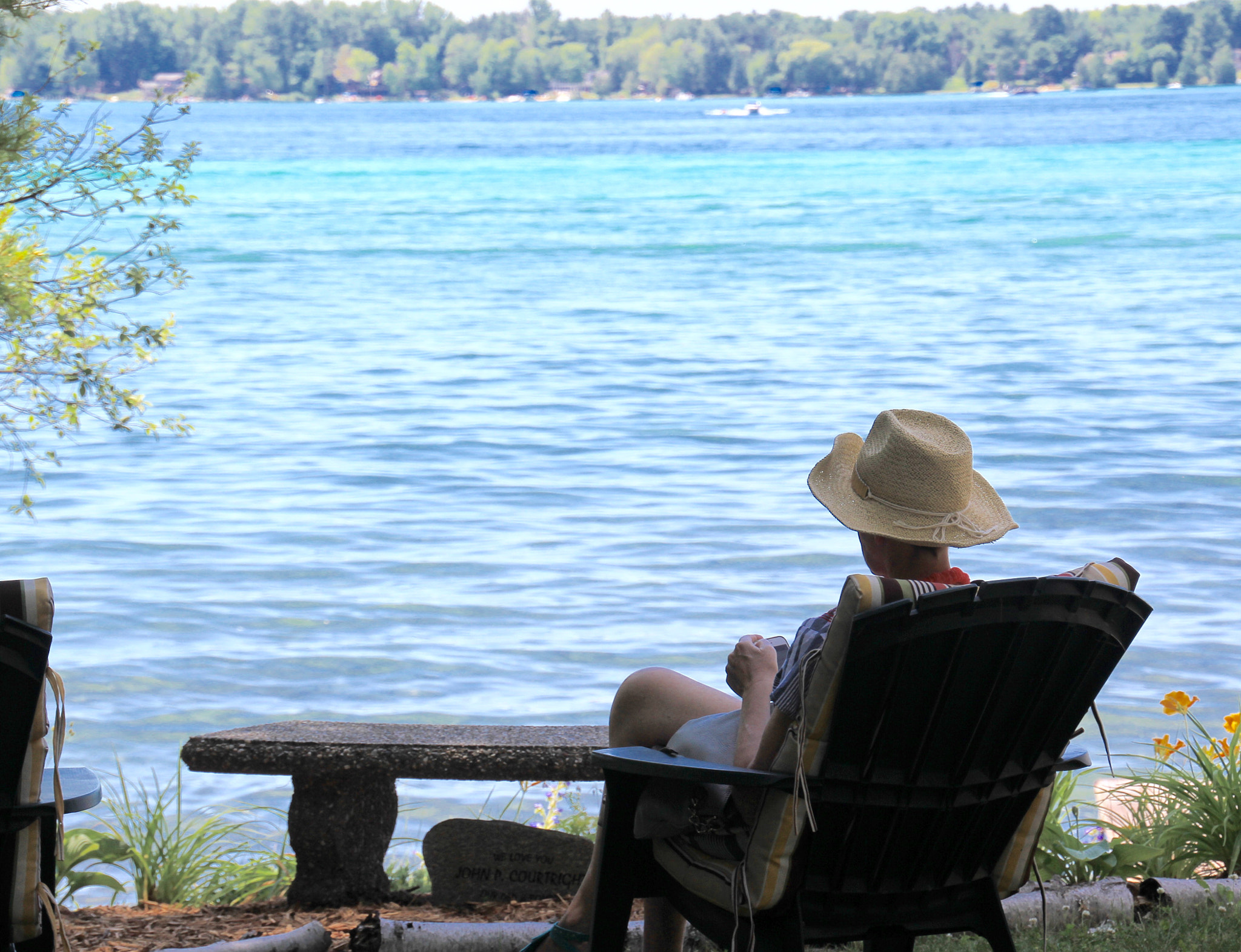 Canon 18-270mm sample photo. A photo of my sister in law that i took in the summer of 2016 at her summer lake home in michigan.  photography