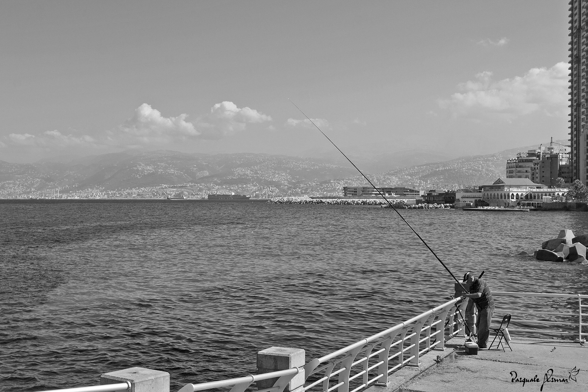 Canon EF 16-35mm F2.8L II USM sample photo. Lonely fisherman photography