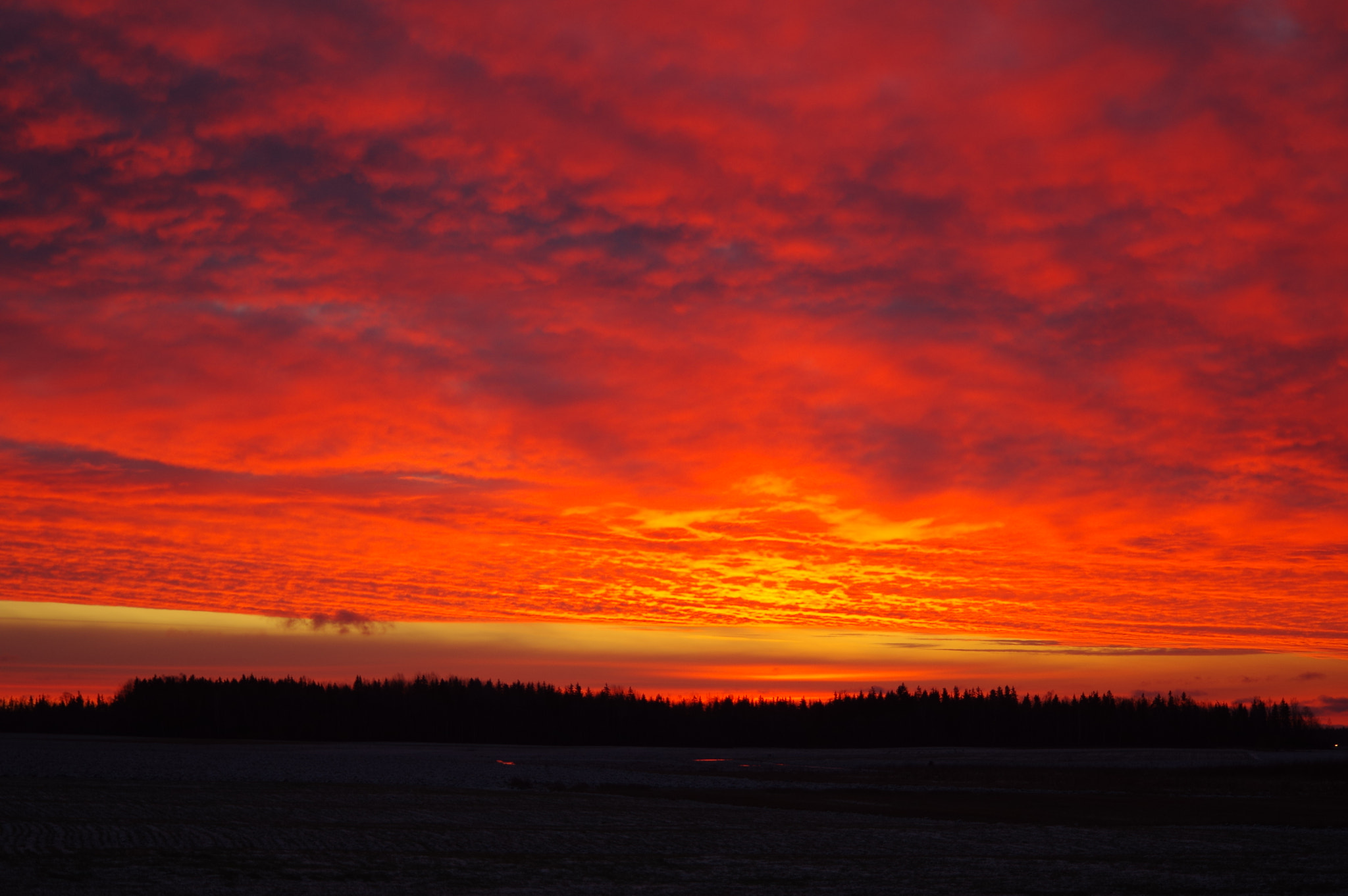 Pentax K-3 sample photo. Fiery sky photography