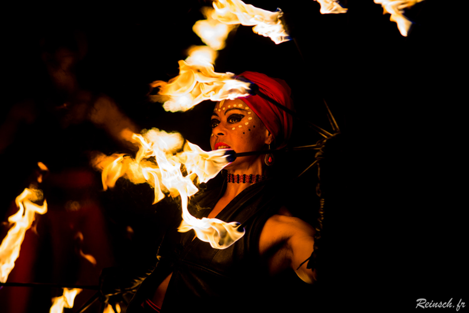 Nikon D7100 + Sigma 70-200mm F2.8 EX DG OS HSM sample photo. Fire woman photography